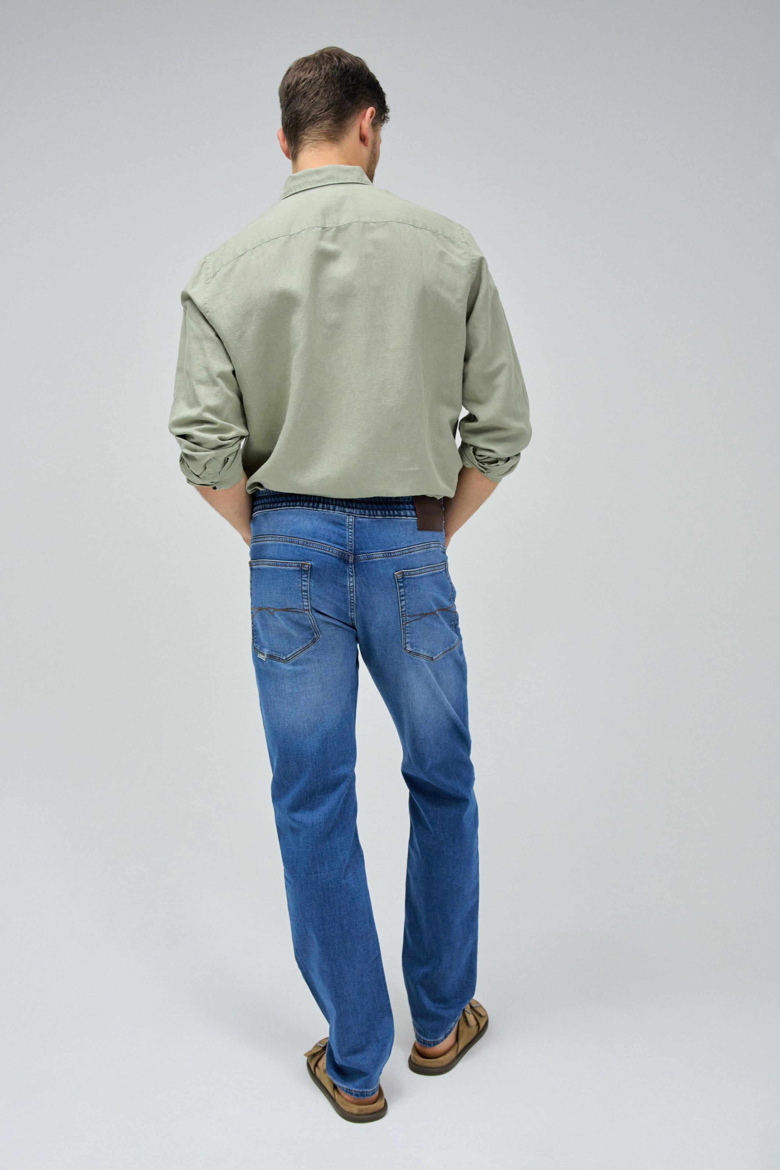 Pantalon Regular Jogger S-Activ en Medium Light Salsa Jeans