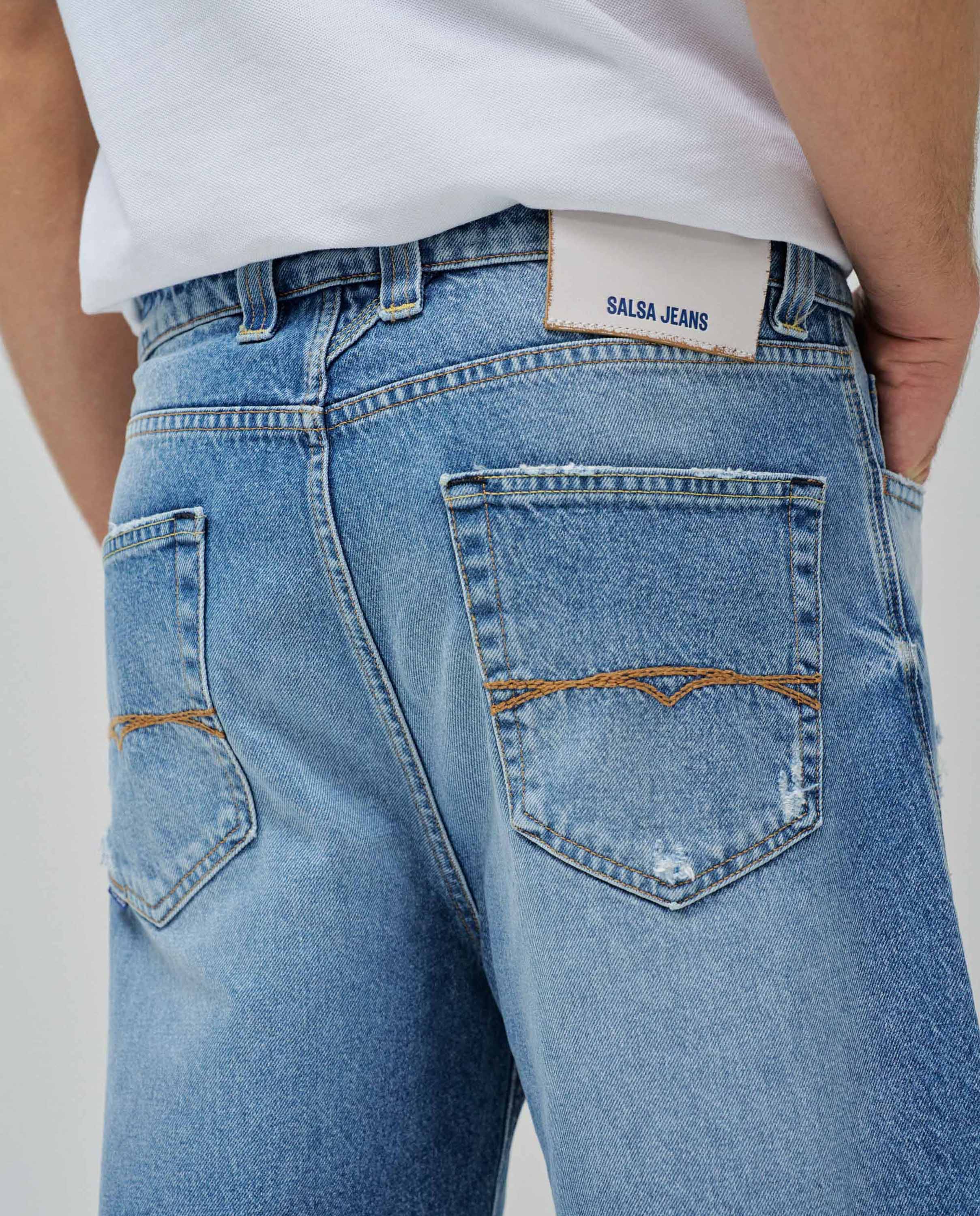 CS Short Destroyed en Light Wash Shorts Salsa Jeans