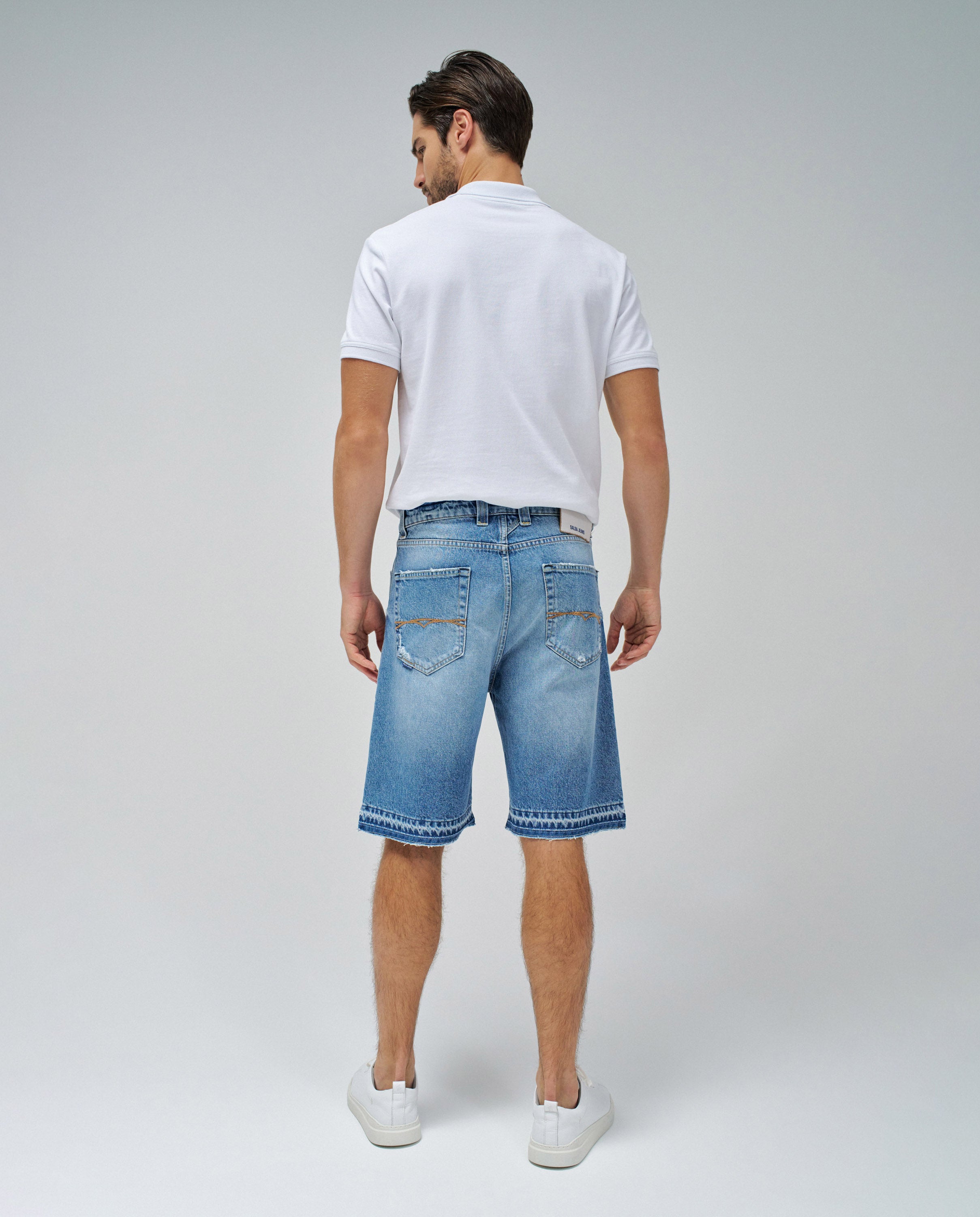 CS Short Destroyed en Light Wash Shorts Salsa Jeans