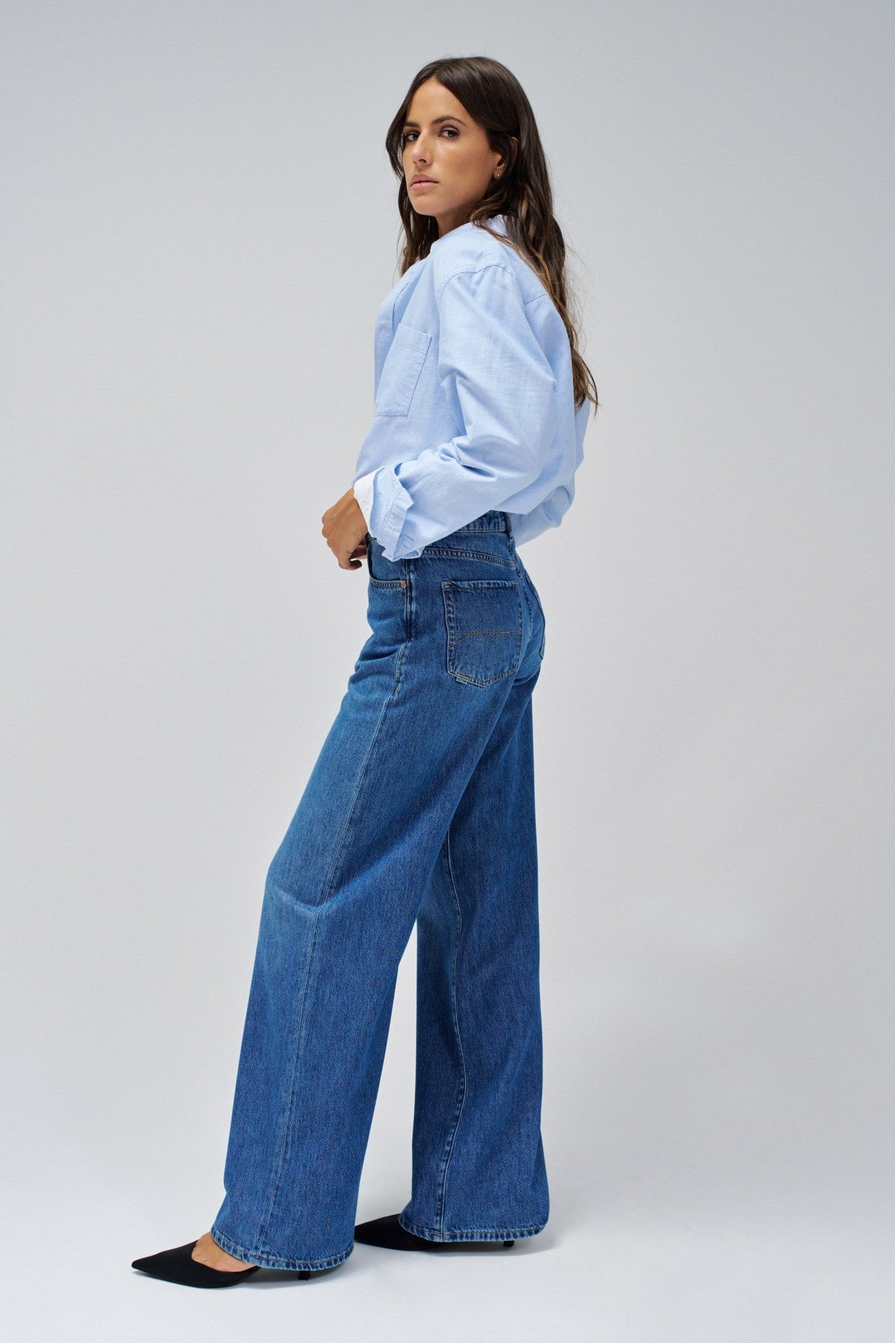 Large jambe en jeans moyennement léger Salsa Jeans