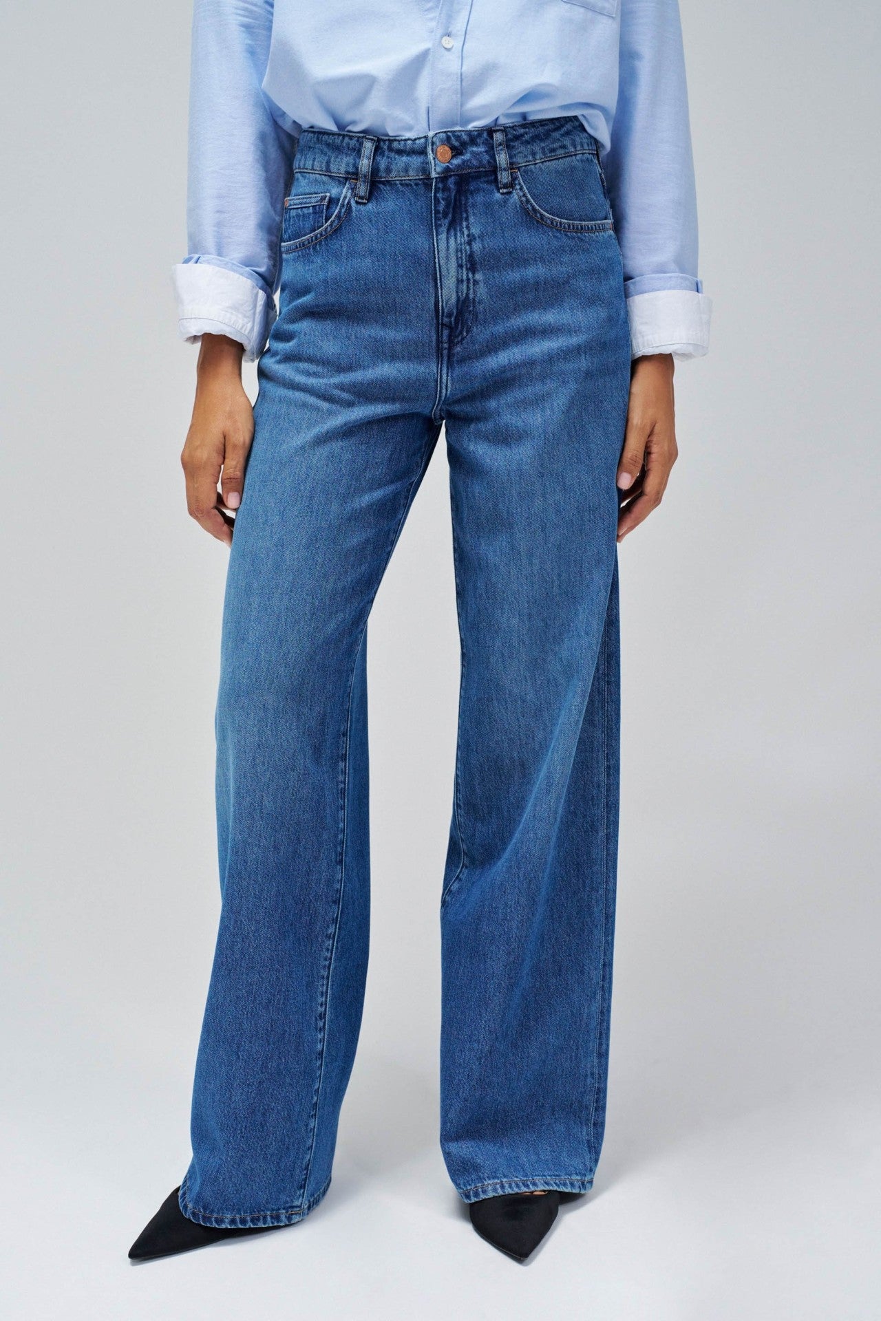 Large jambe en jeans moyennement léger Salsa Jeans