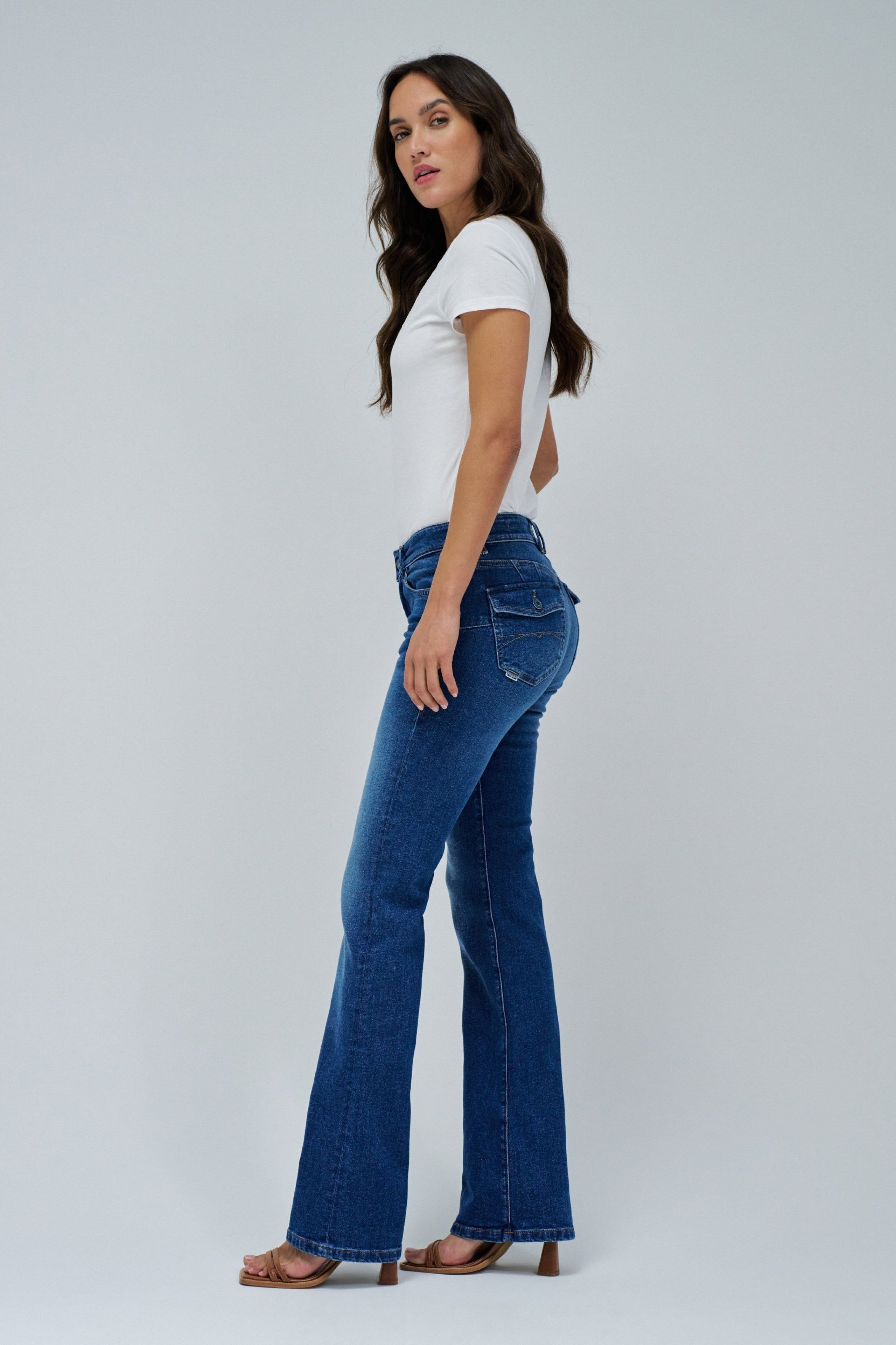Wonder Bootcut Pockets en jean moyen clair Salsa Jeans