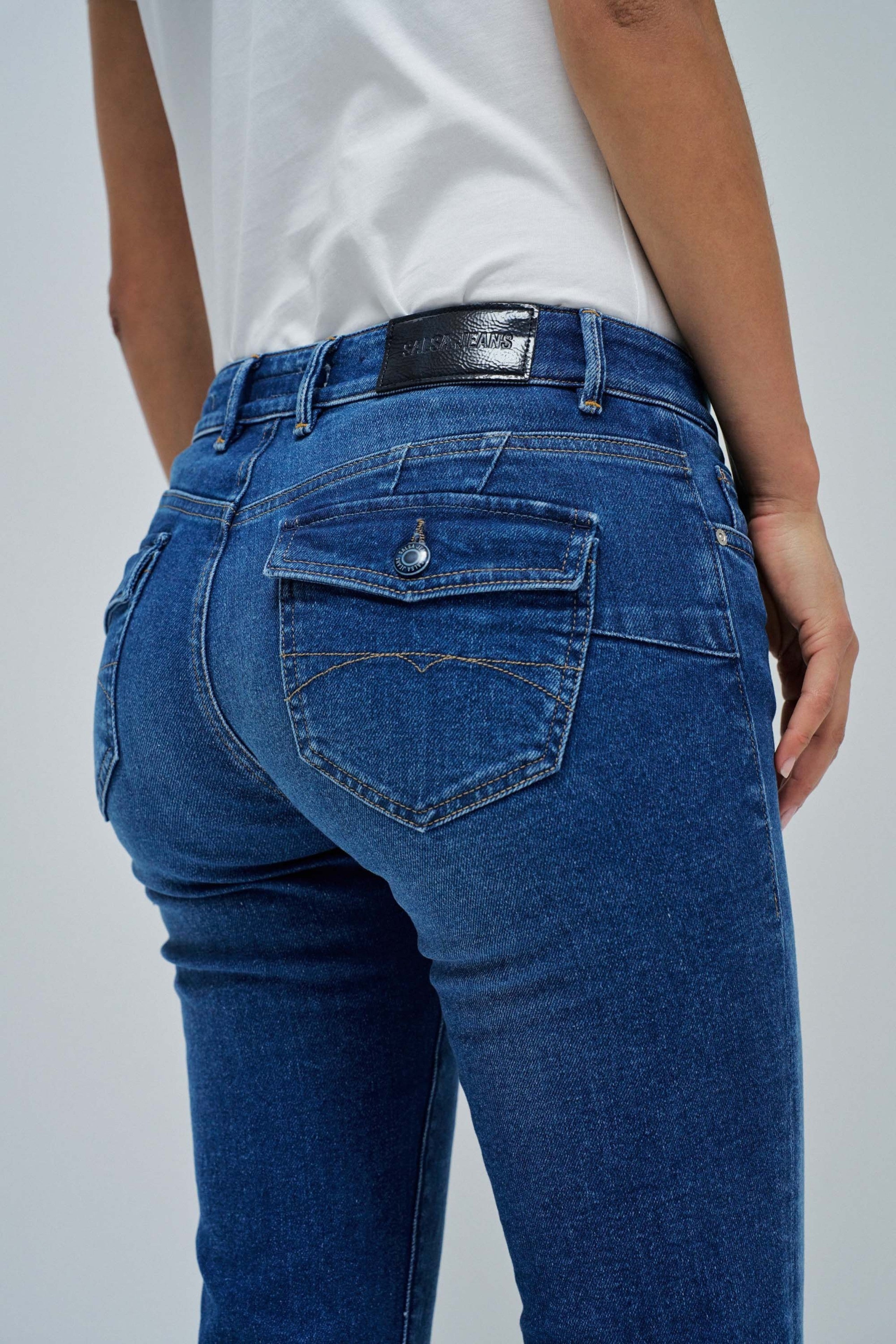 Wonder Bootcut Pockets en jean moyen clair Salsa Jeans