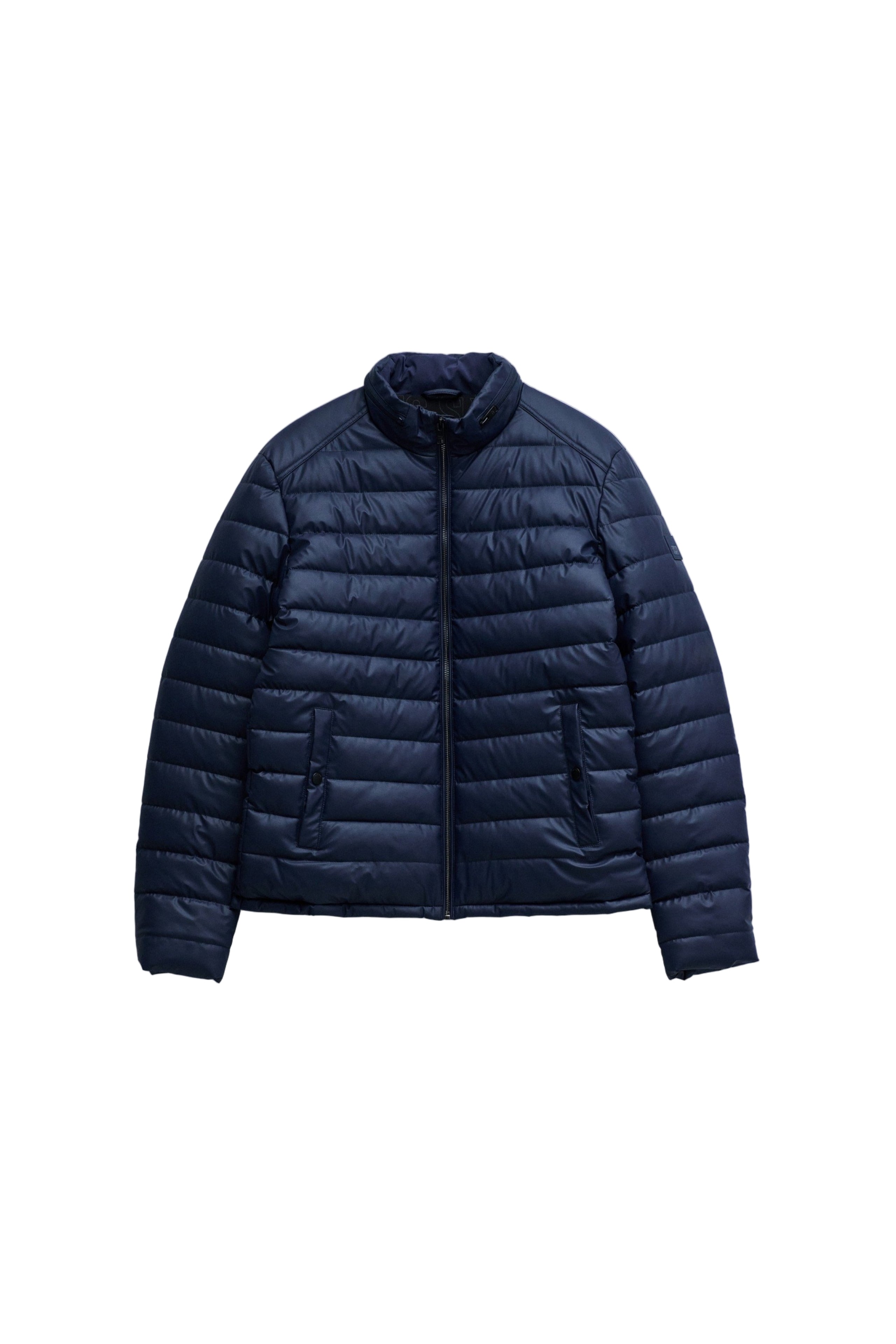 Veste en cuir PU léger et rembourré bleu foncé