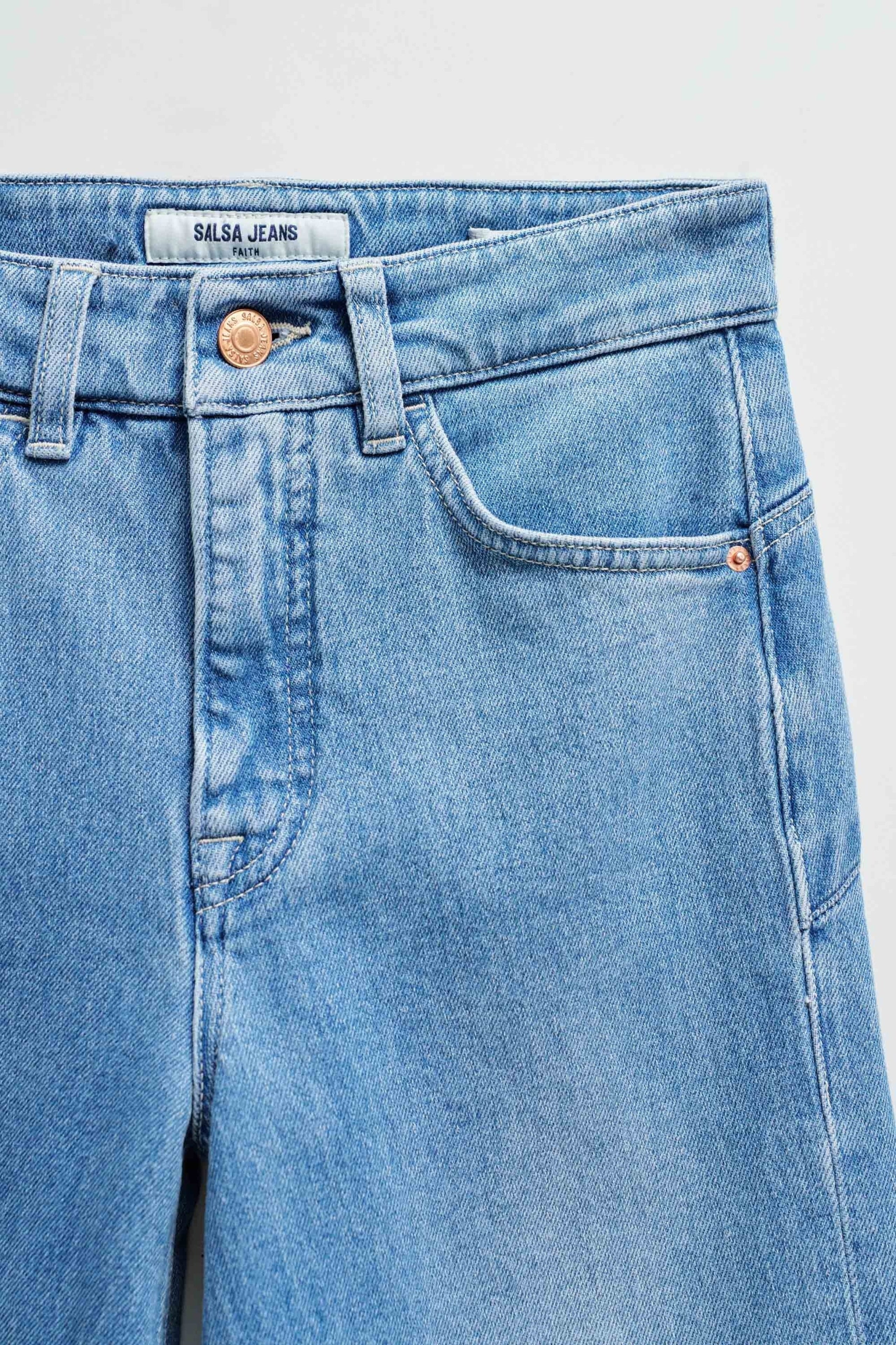 Faith Wide en jean délavé Salsa Jeans