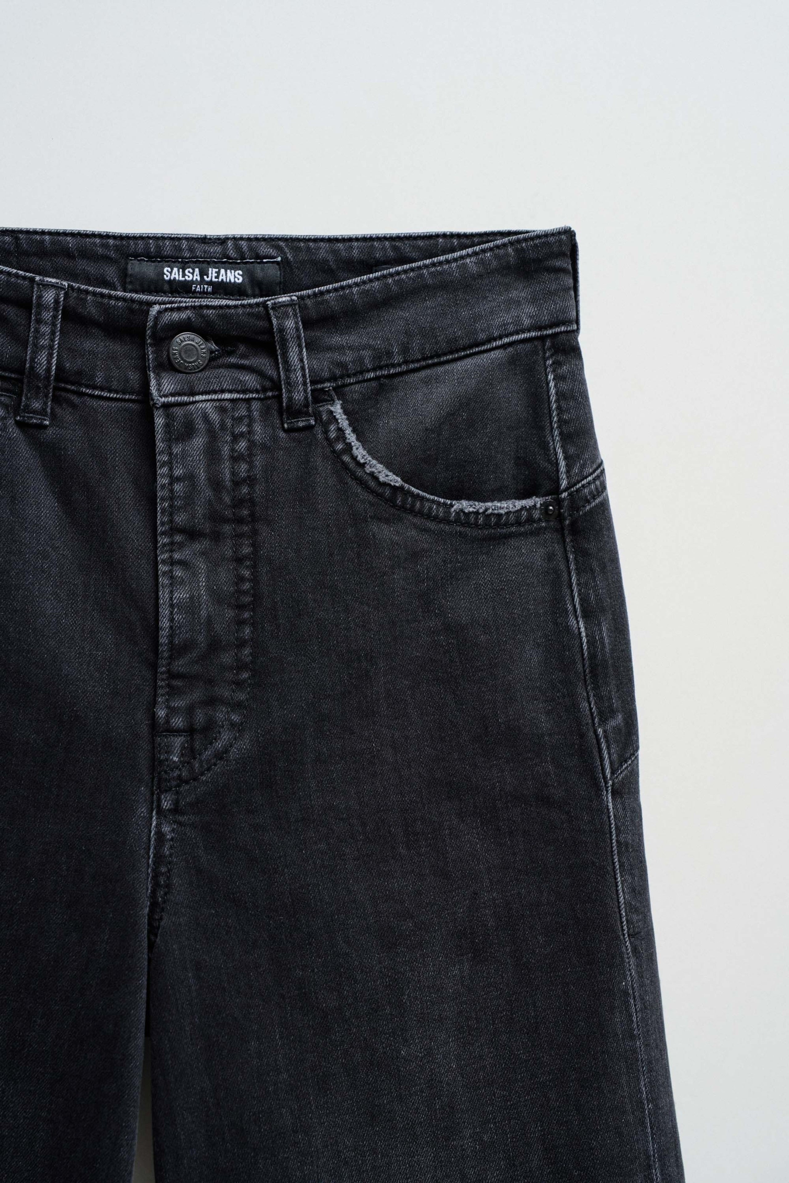 Faith Wide en jean noir Salsa Jeans