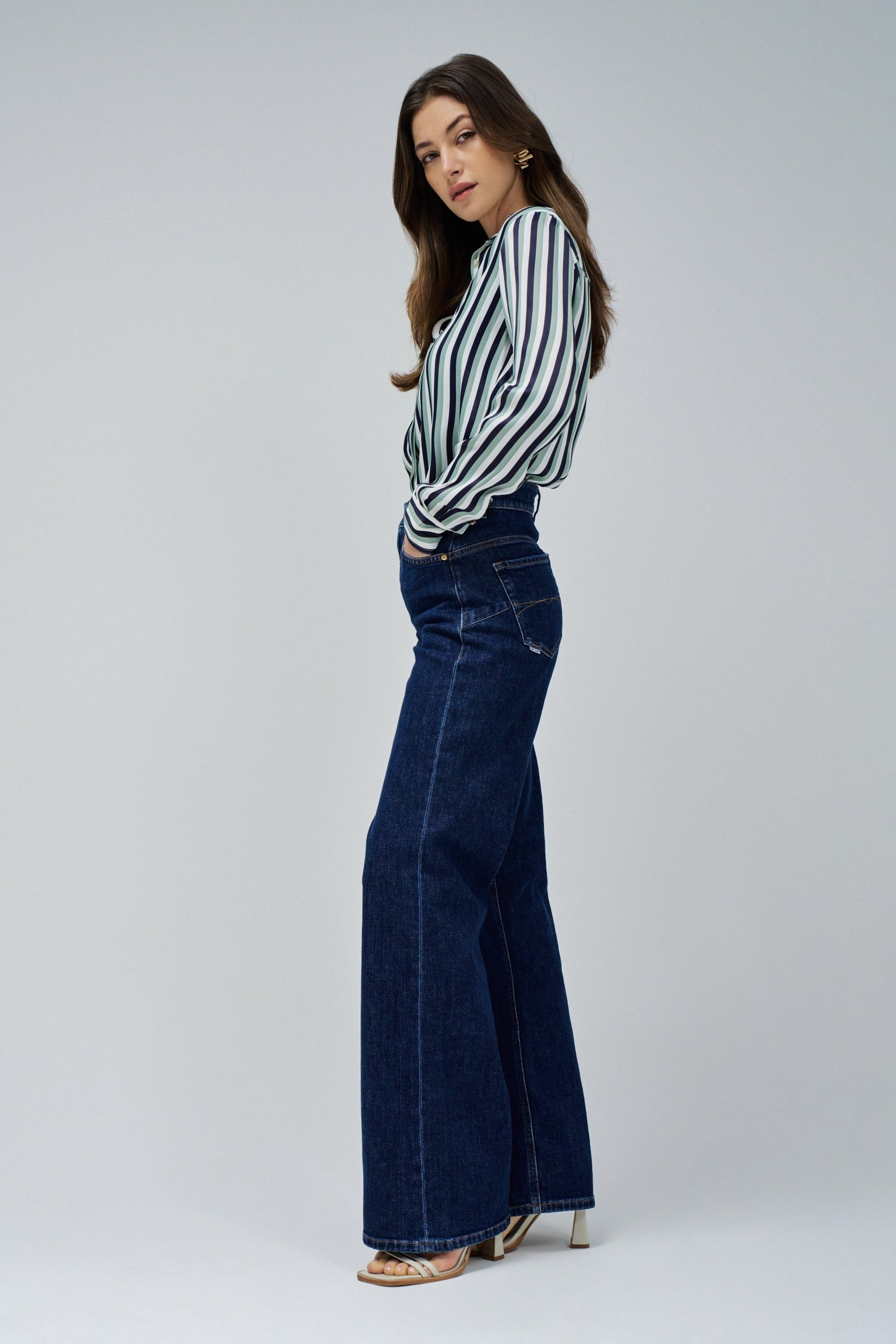 Faith Wide en jean délavé moyen Salsa Jeans