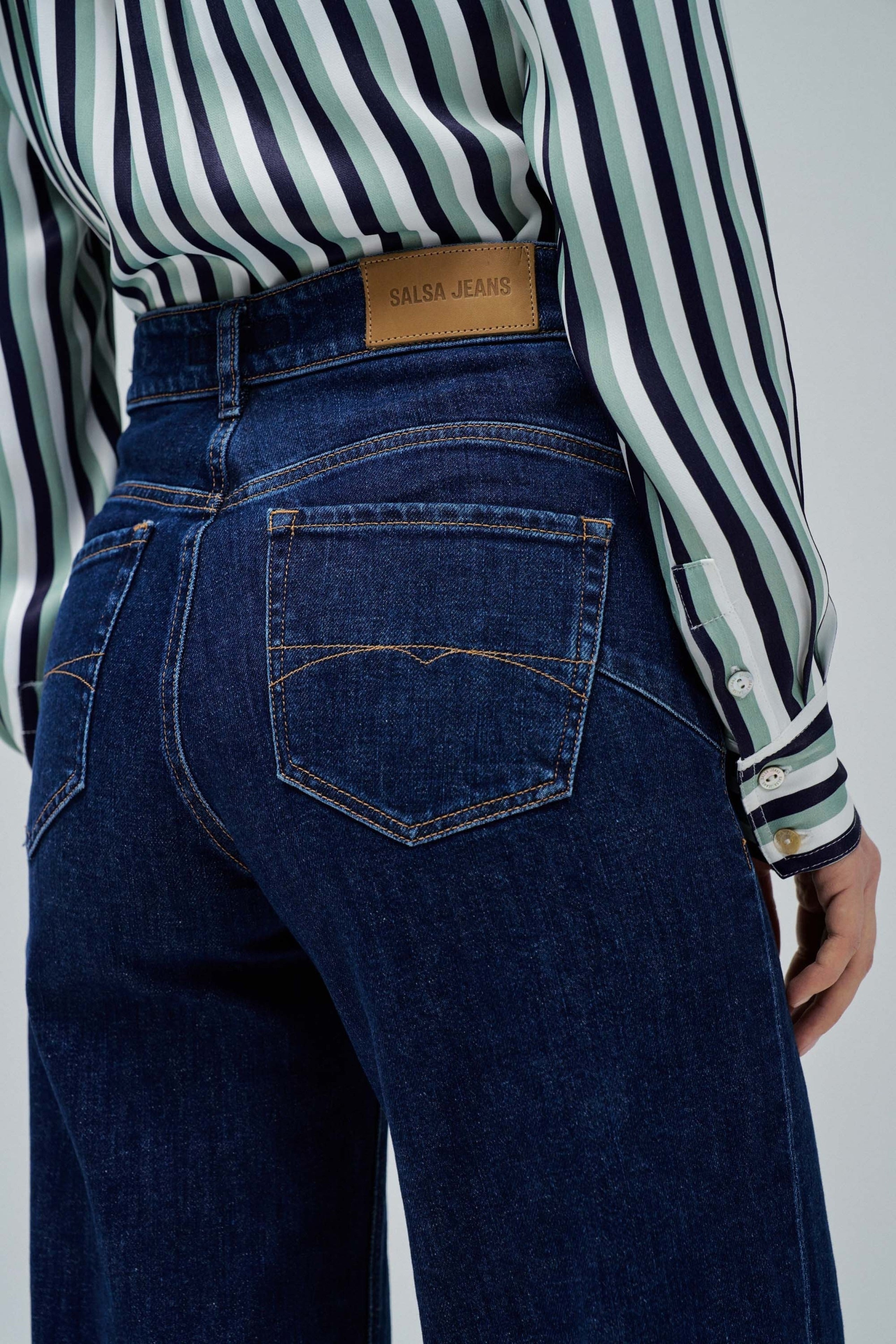 Faith Wide en jean délavé moyen Salsa Jeans