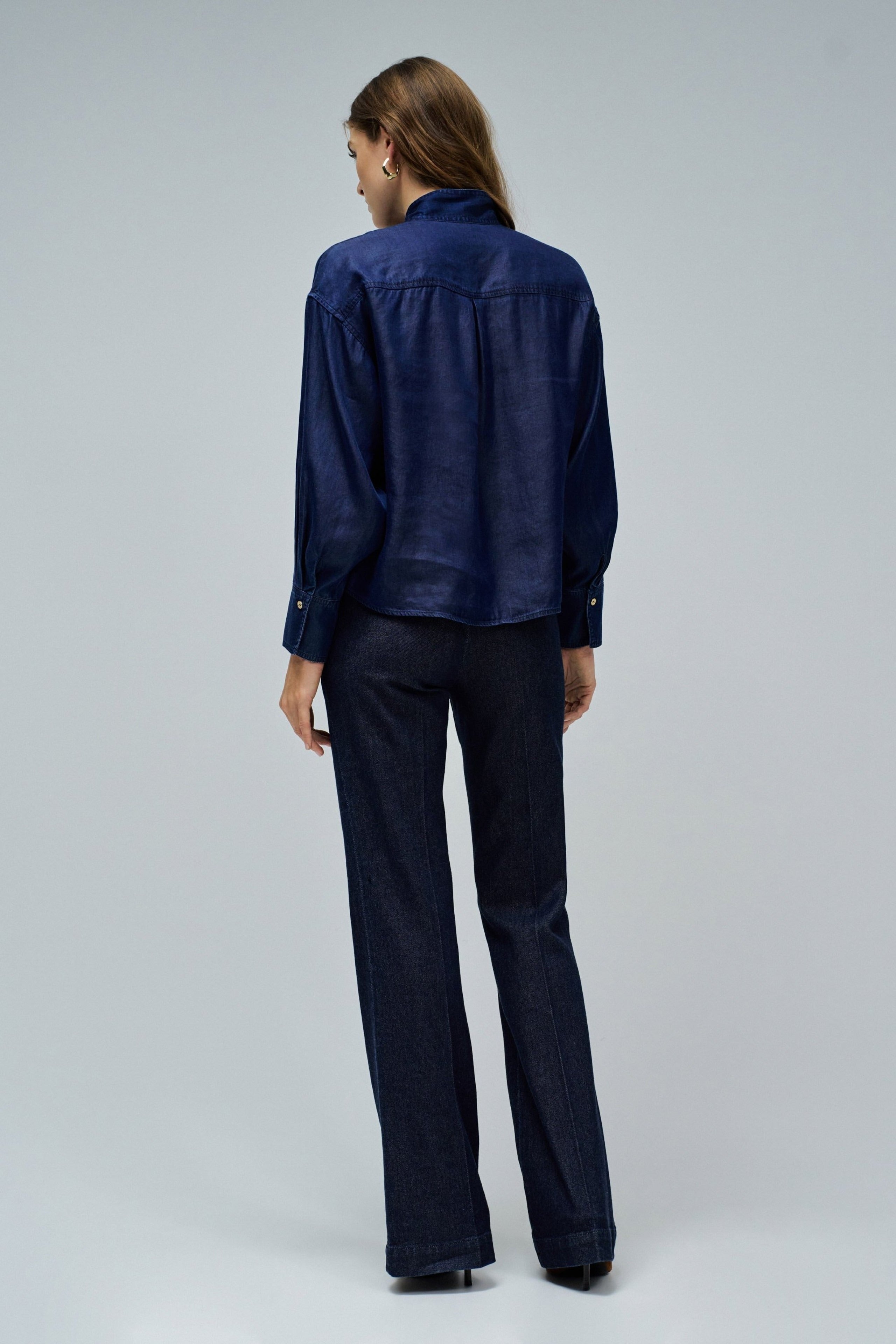 Blouse W/ Lace in Dark Wash Chemises Salsa Jeans