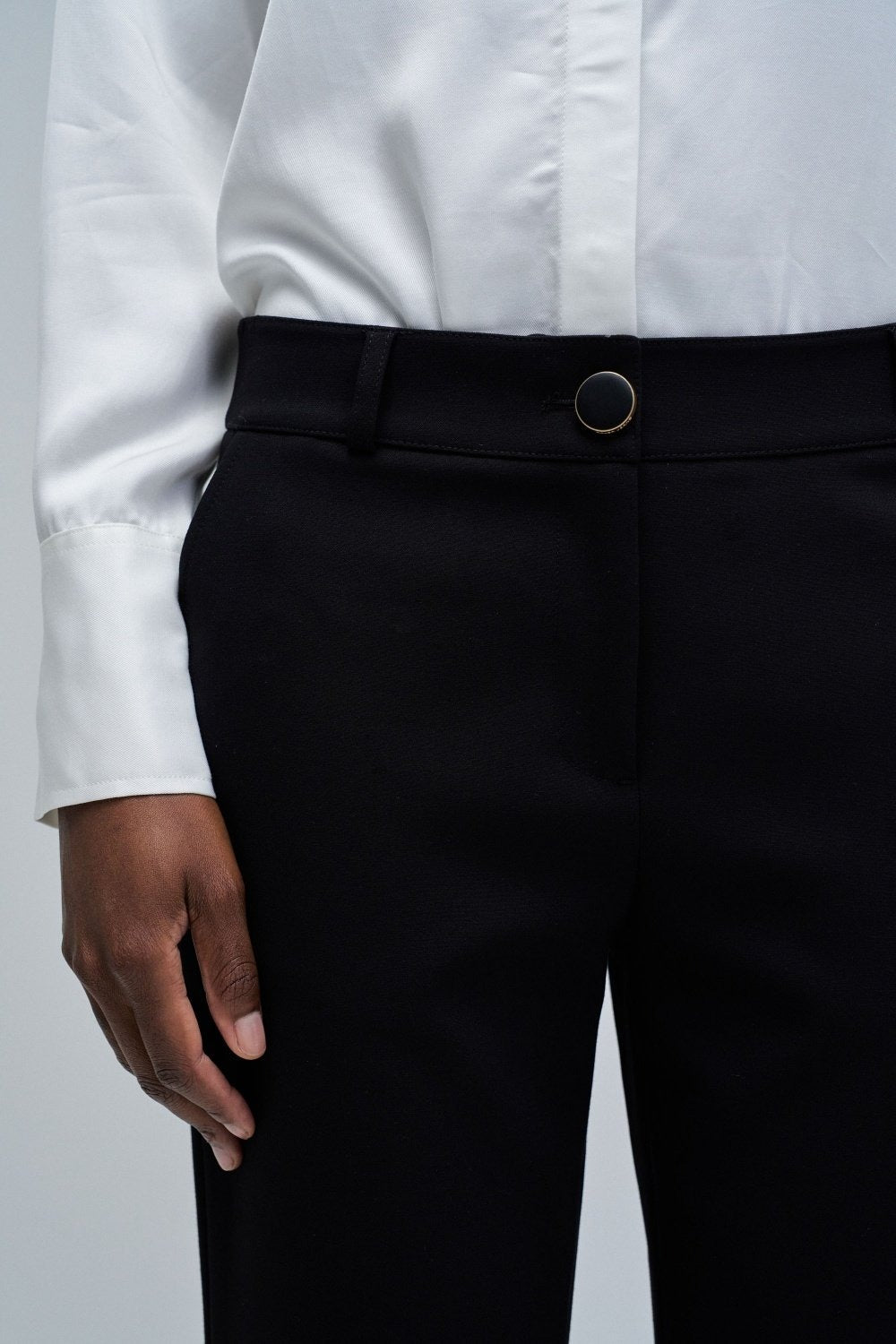Basic High Waist Chino in Black Pantalons Salsa Jeans