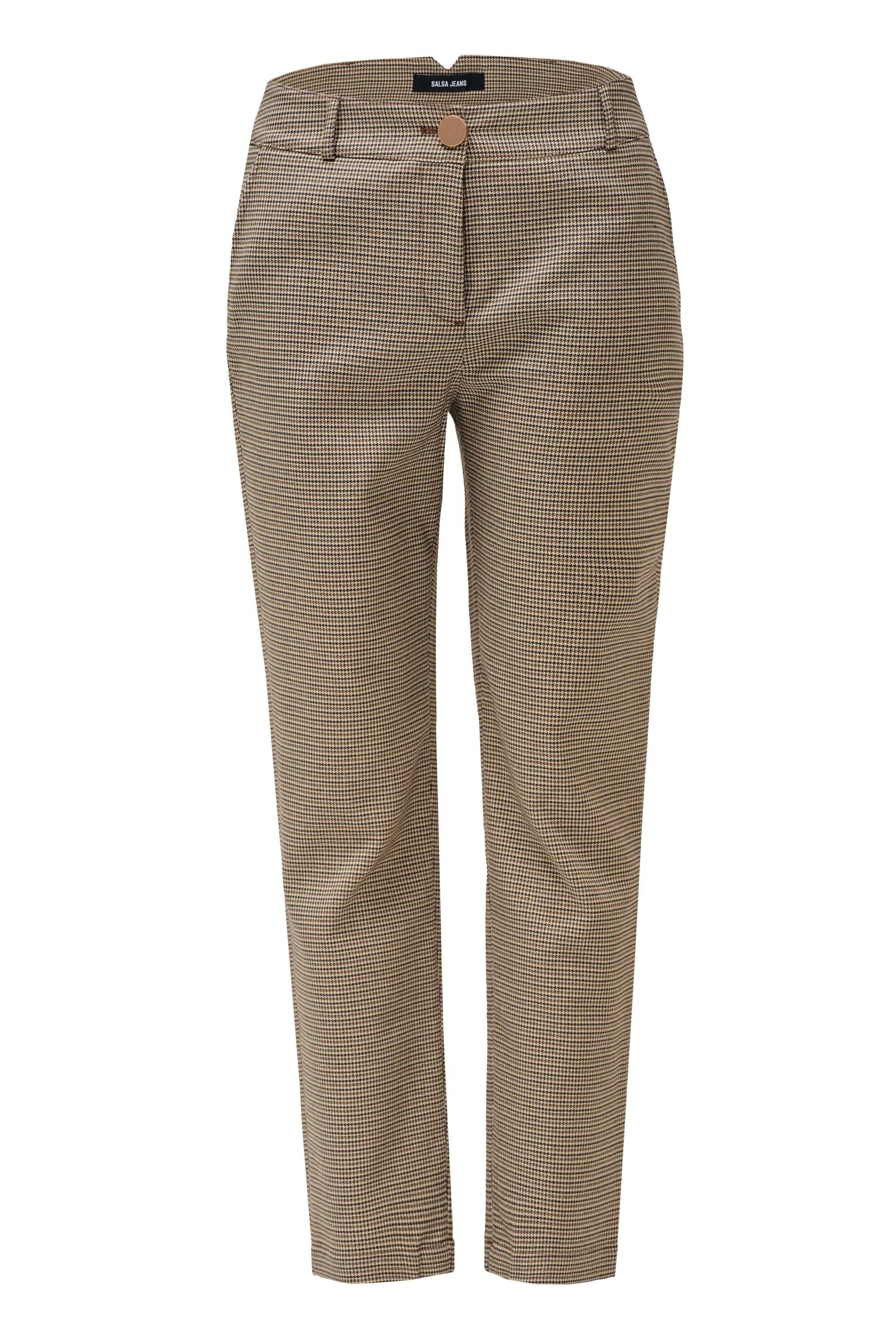 Basic High Waist Chino in Medium Brown Pantalons Salsa Jeans