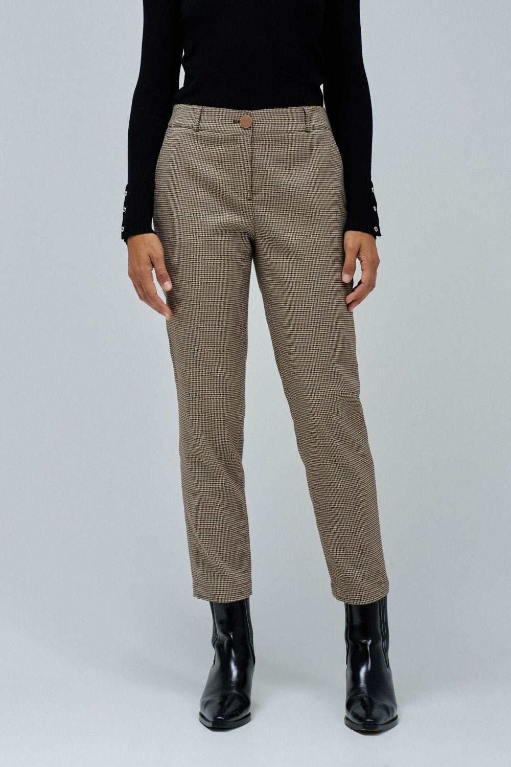 Basic High Waist Chino in Medium Brown Pantalons Salsa Jeans