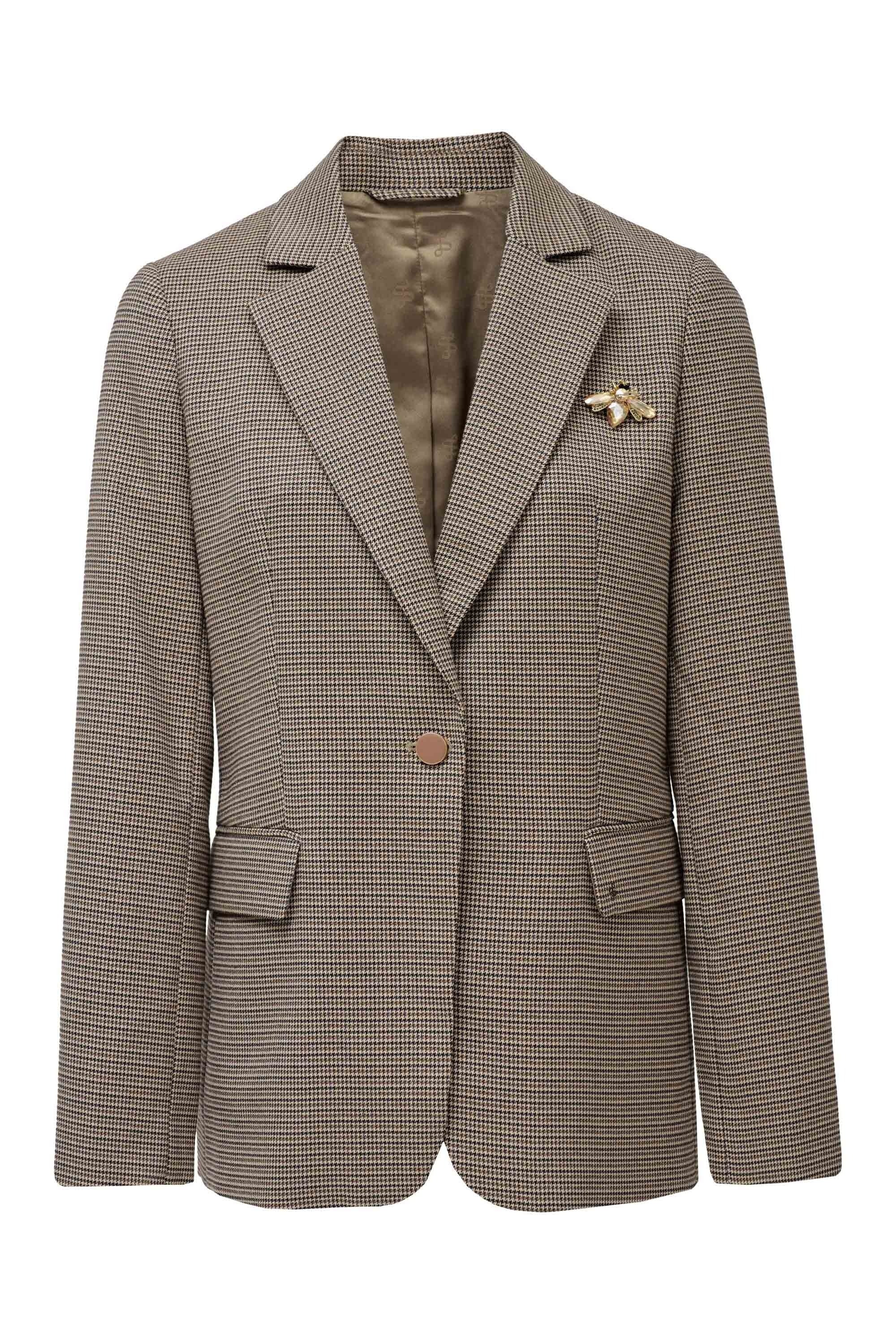 Slim Fit Suit Blazer in Medium Brown Vestes Salsa Jeans