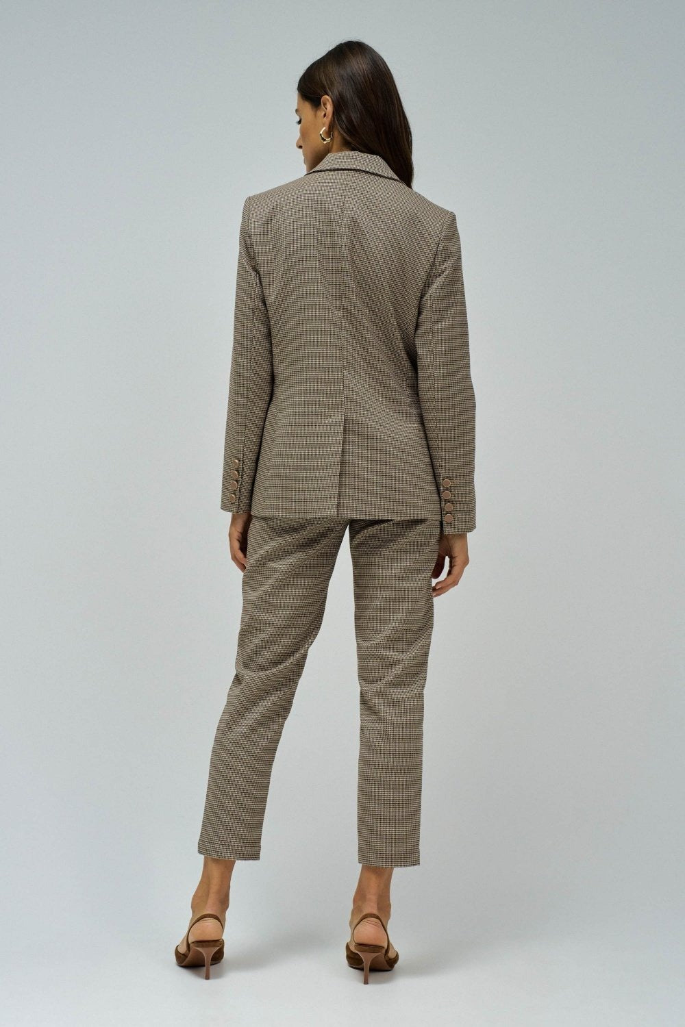 Slim Fit Suit Blazer in Medium Brown Vestes Salsa Jeans