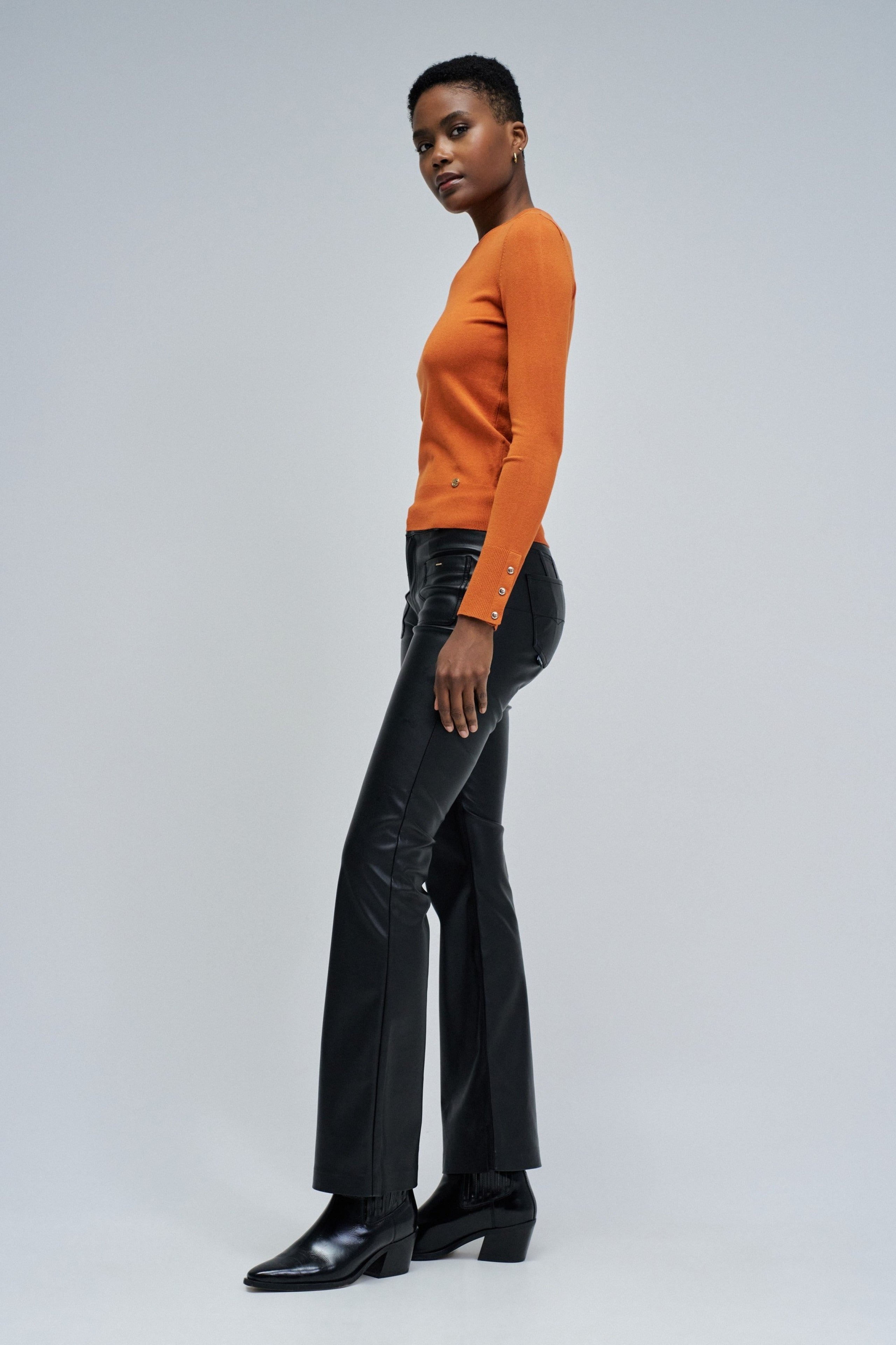 Basic Long Sleeve en orange moyen Pull Salsa Jeans