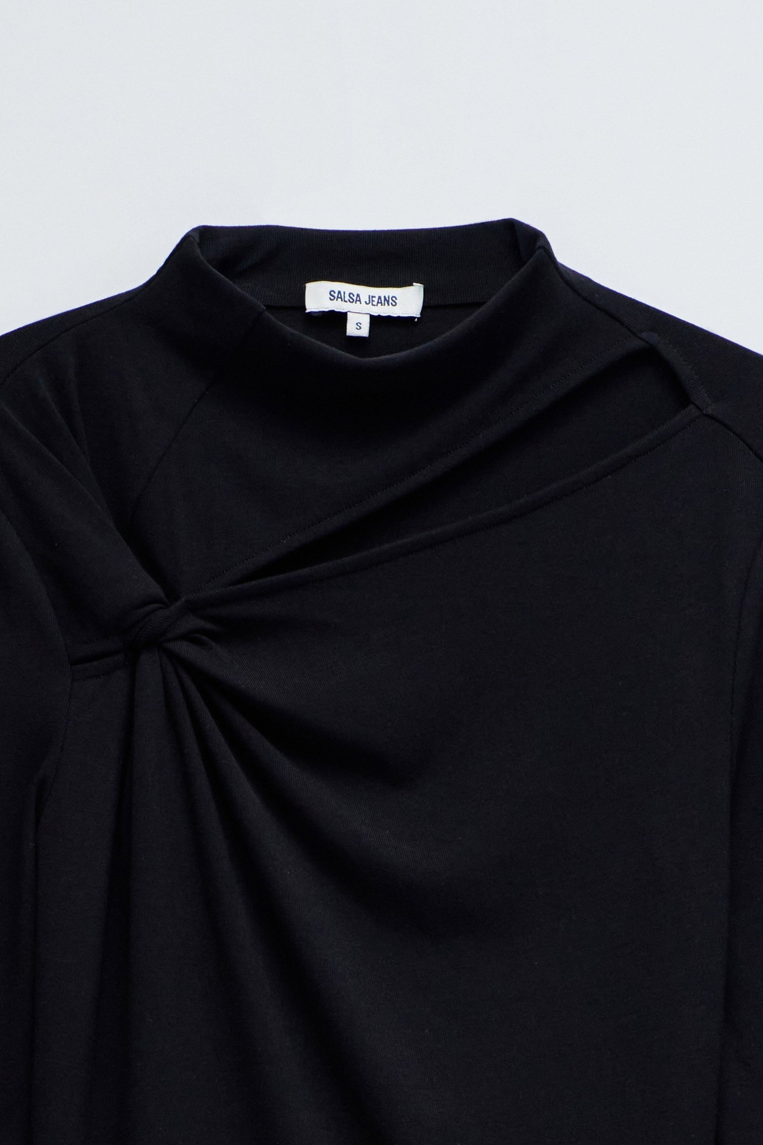T-shirt manches longues With Twist Detail in Black T-shirts Salsa Jeans