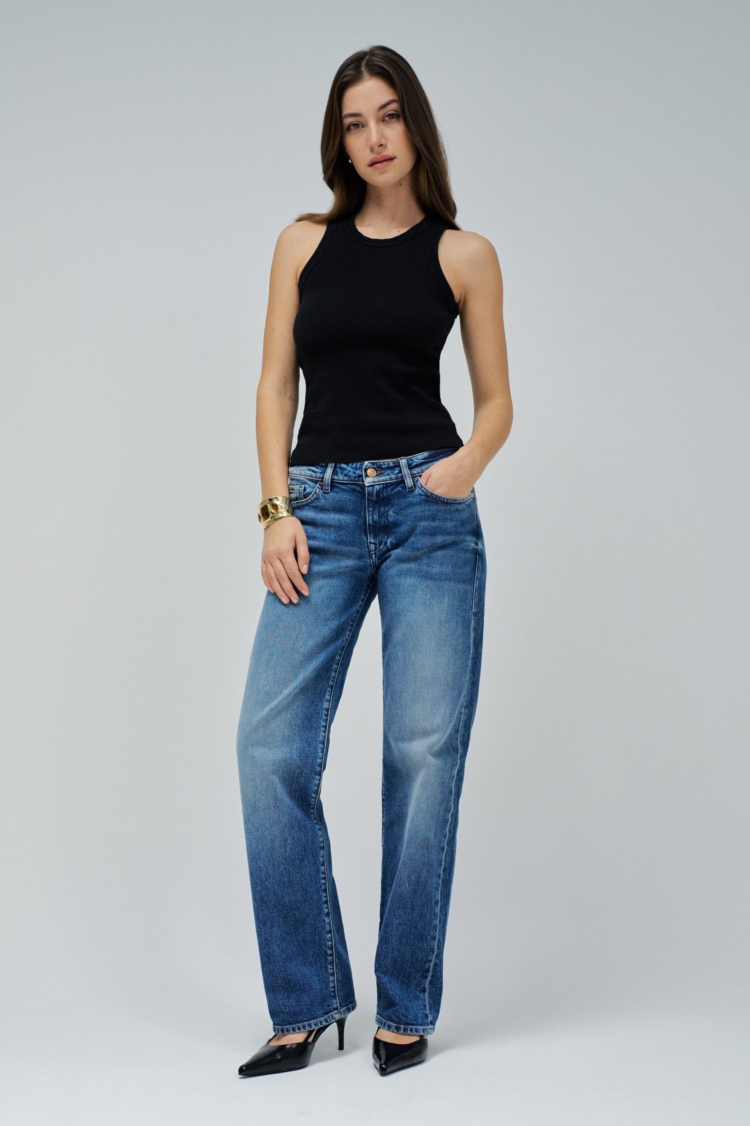 Jean Low Rise délavage moyen Jeans Salsa Jeans