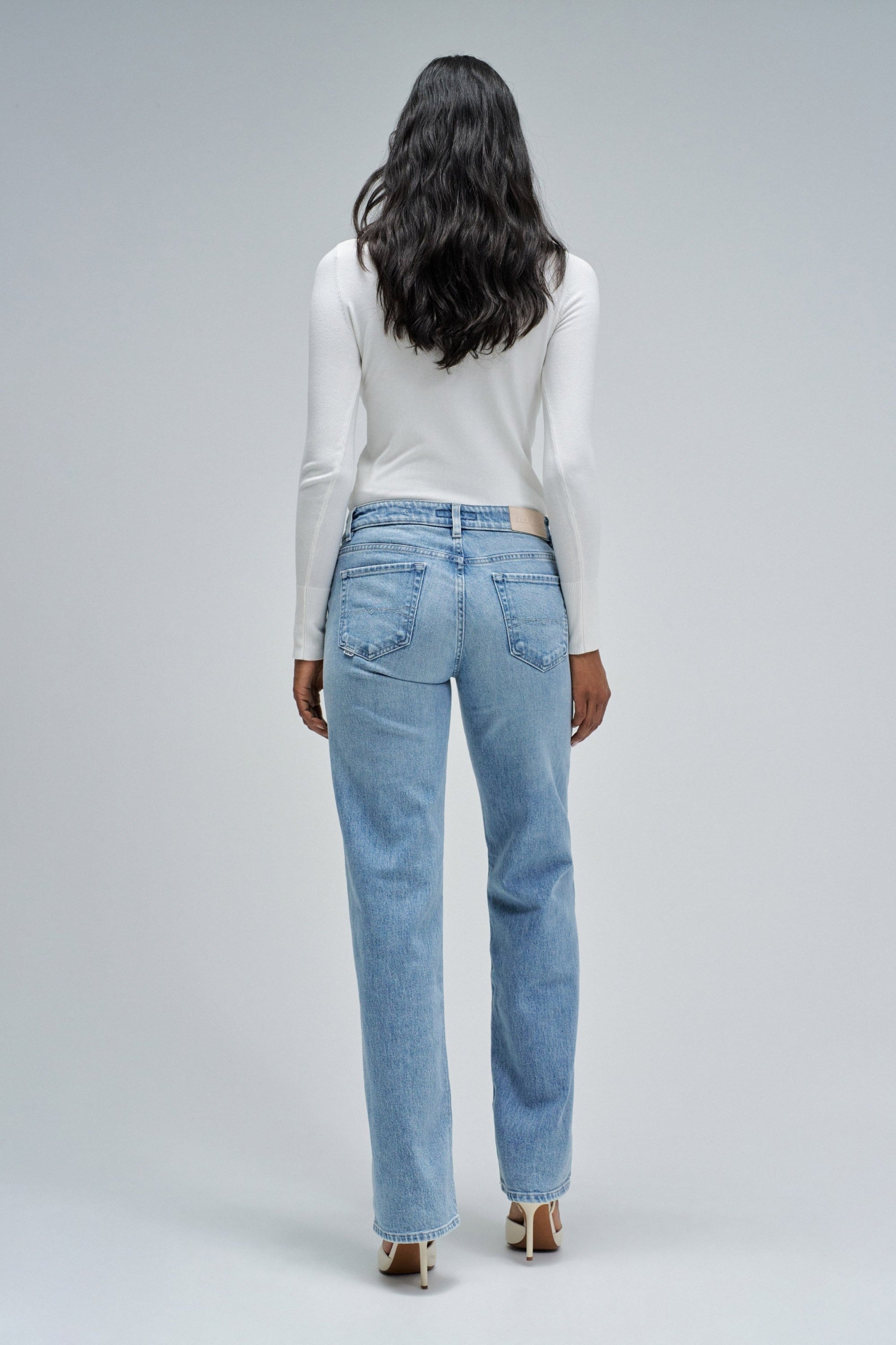 Jeans Low Rise en denim bleu clair Jeans Salsa Jeans