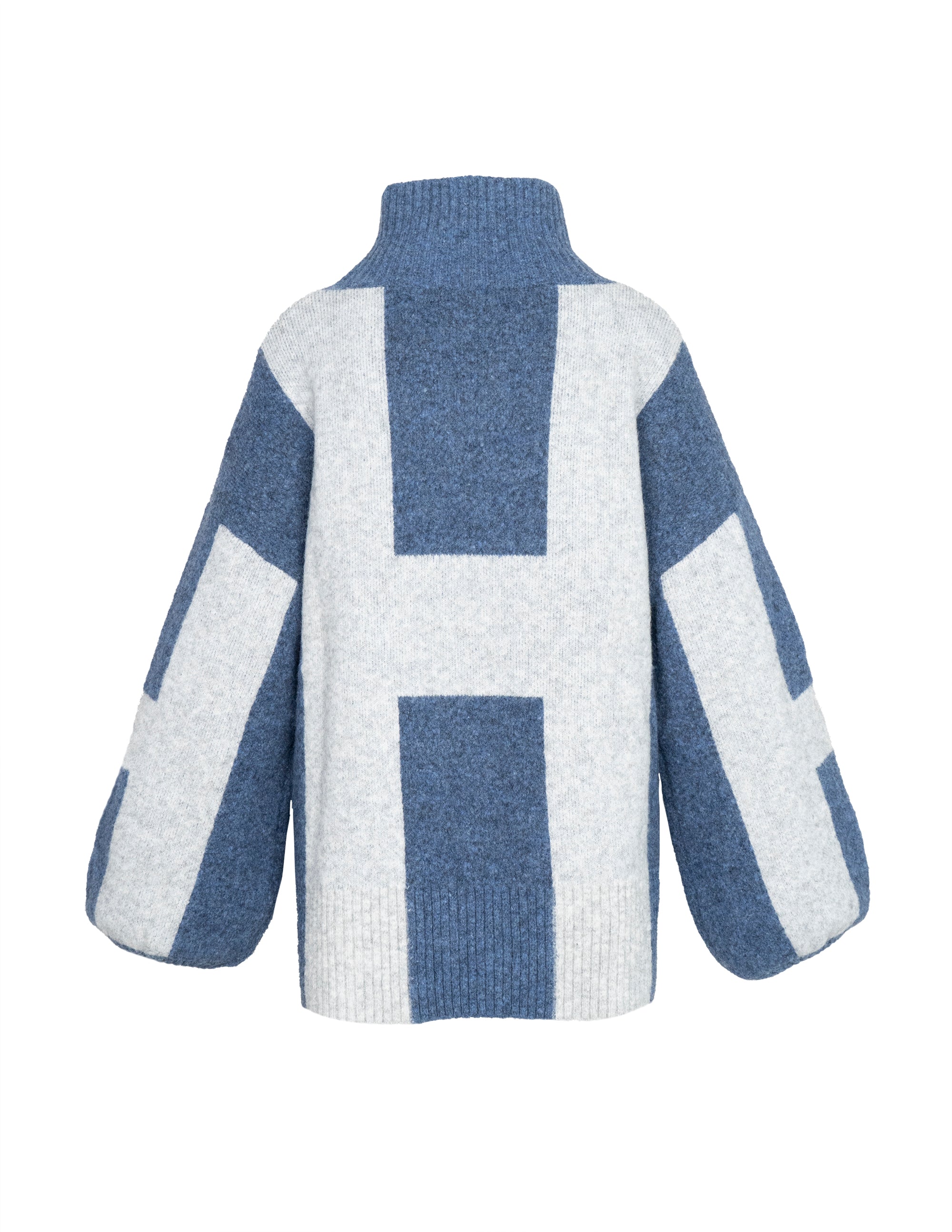 ISA Sweater in Blue/grey melange Pull Hést   