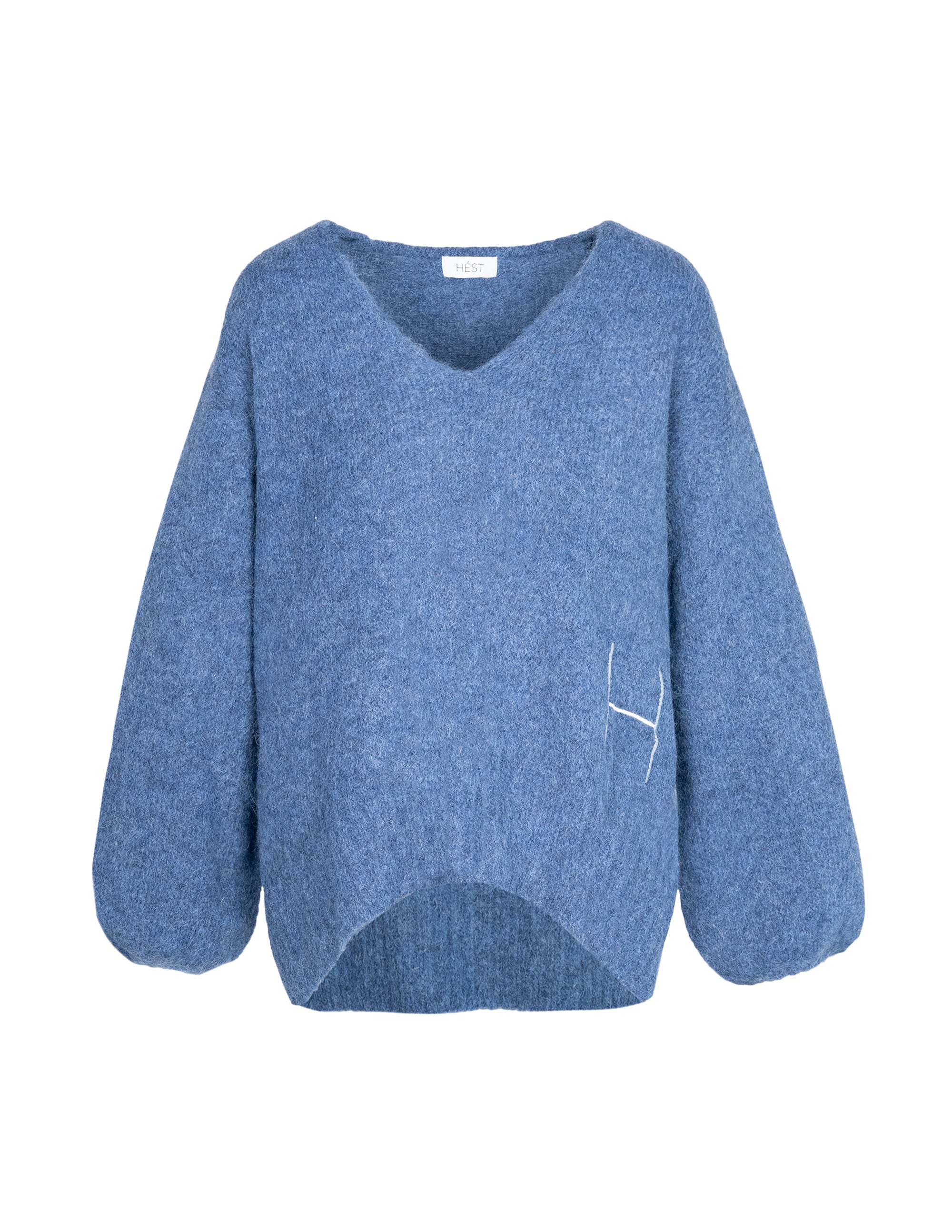 SOFIE V-neck Sweater in Blue Pull Hést   