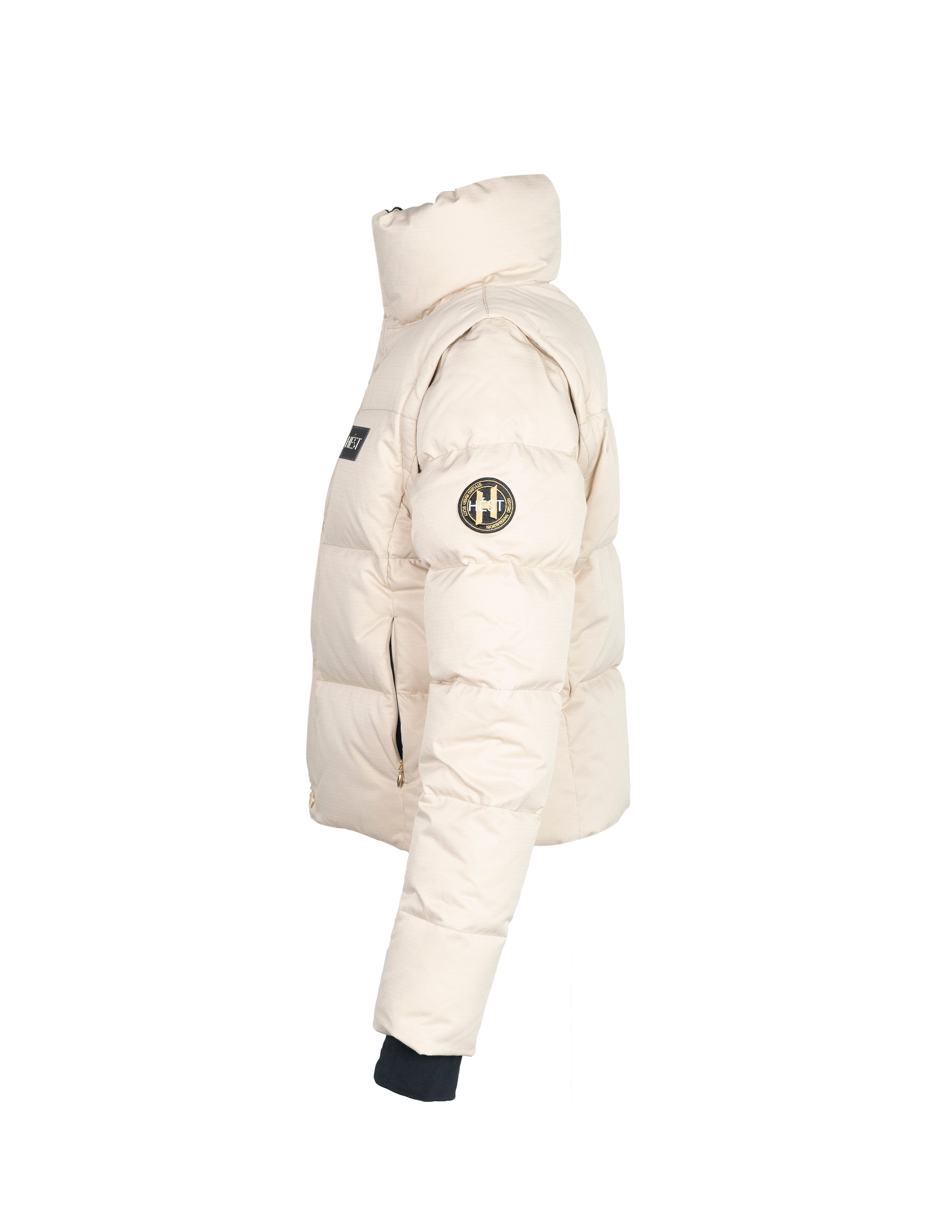 EDDA 2in1 Down Jacket/ Vest in Beige Vestes Hést   