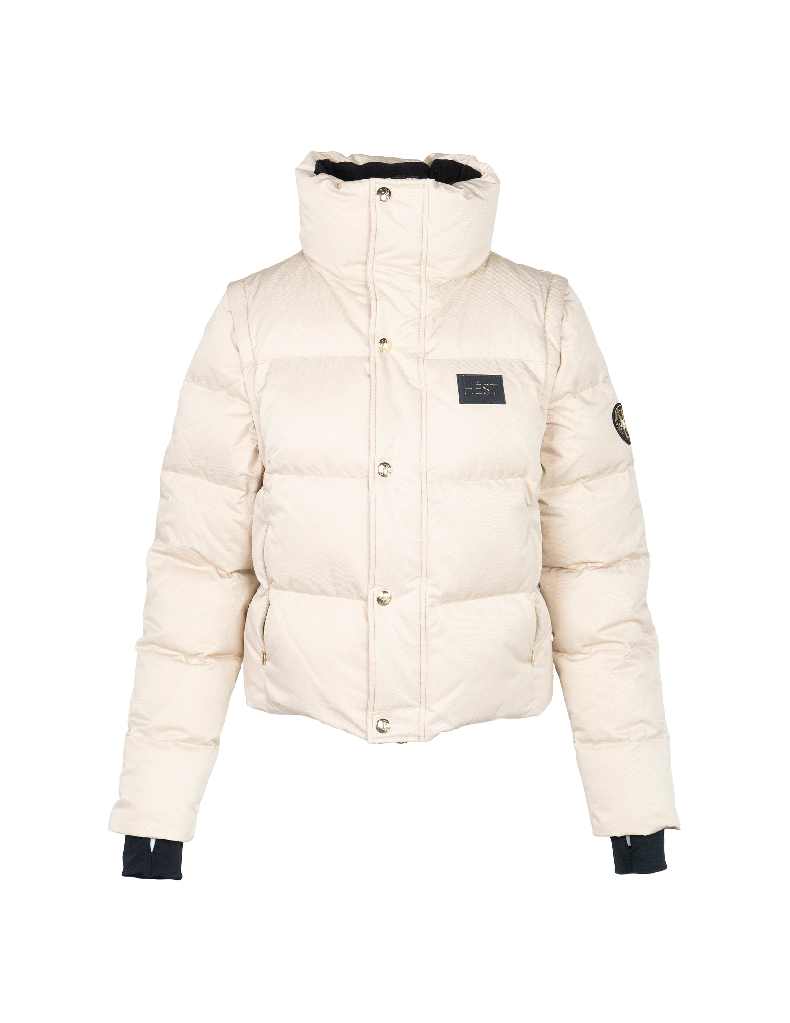 EDDA 2in1 Down Jacket/ Vest in Beige Vestes Hést   