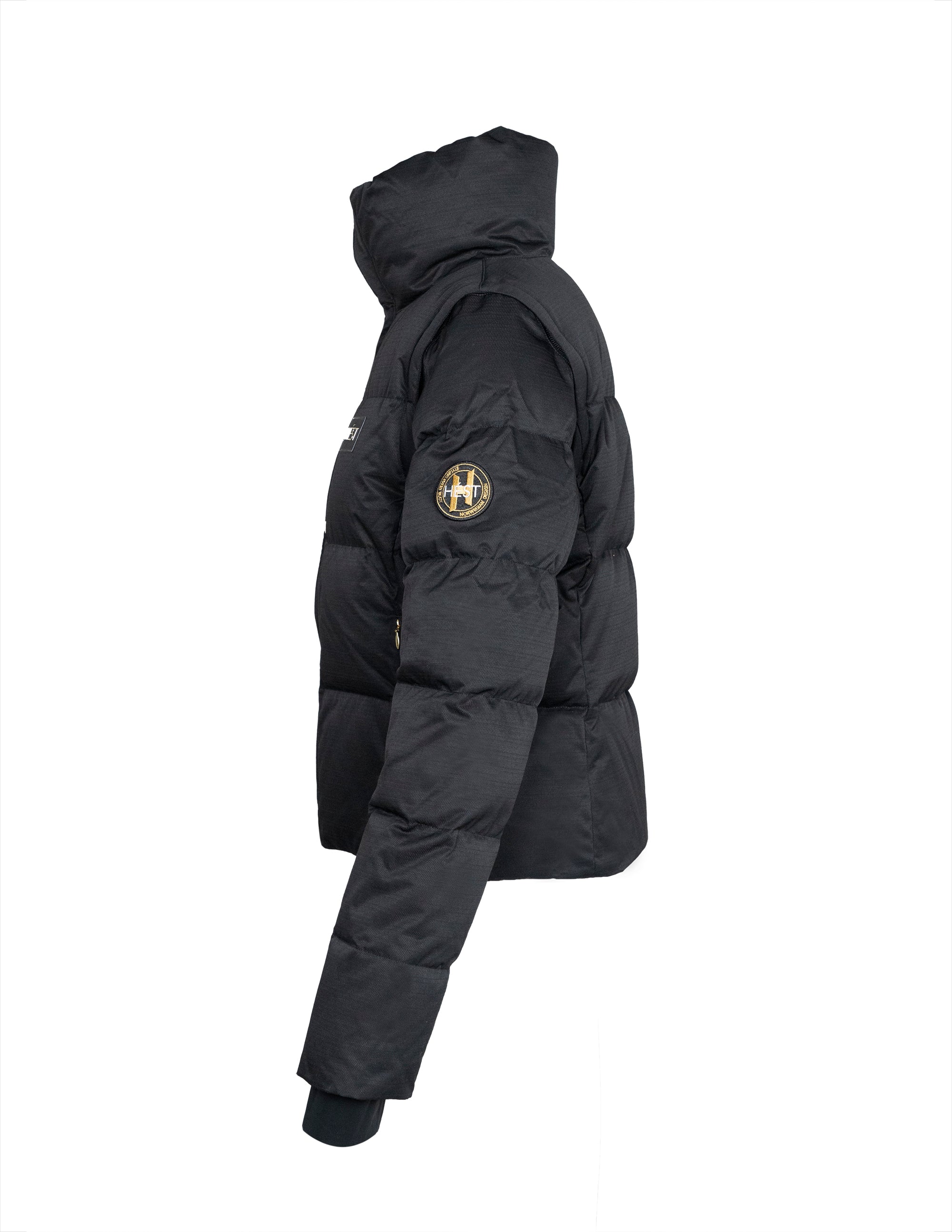 EDDA 2in1 Down Jacket/ Vest in Black Vestes Hést   