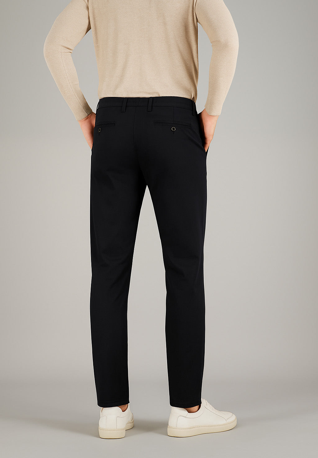 BENITO Chino en noir Pantalons Gardeur