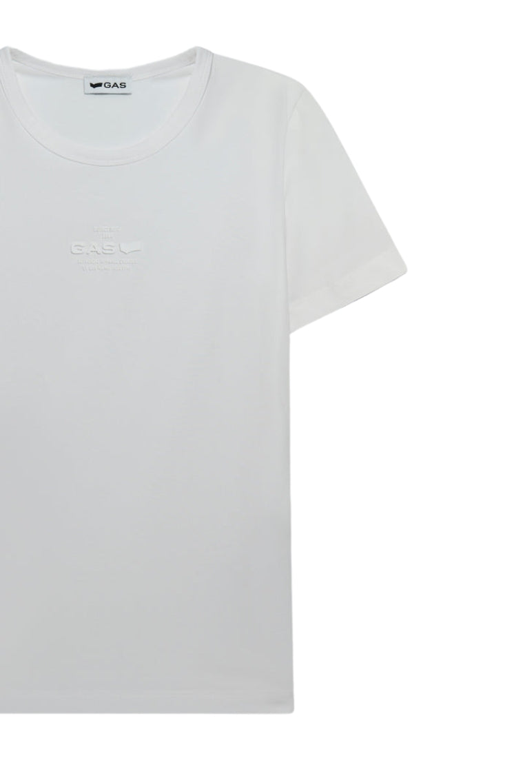 Hanike M/C "Gas Logo" en blanc T-shirts GAS   