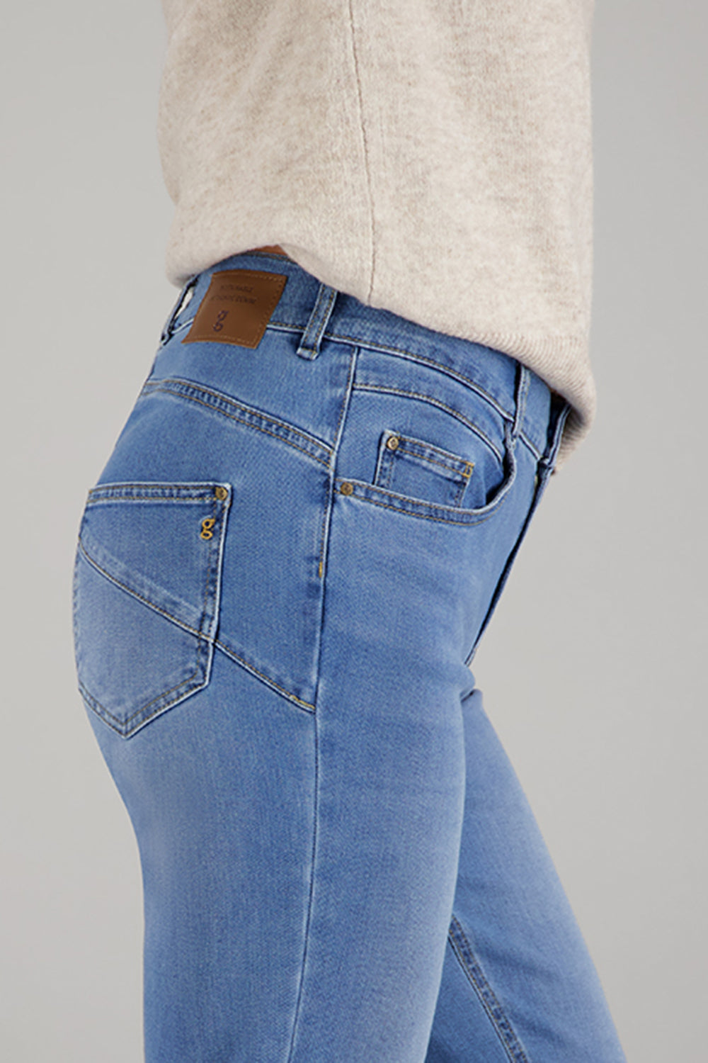 ZURI126 Jeans en stone used Jeans Gardeur