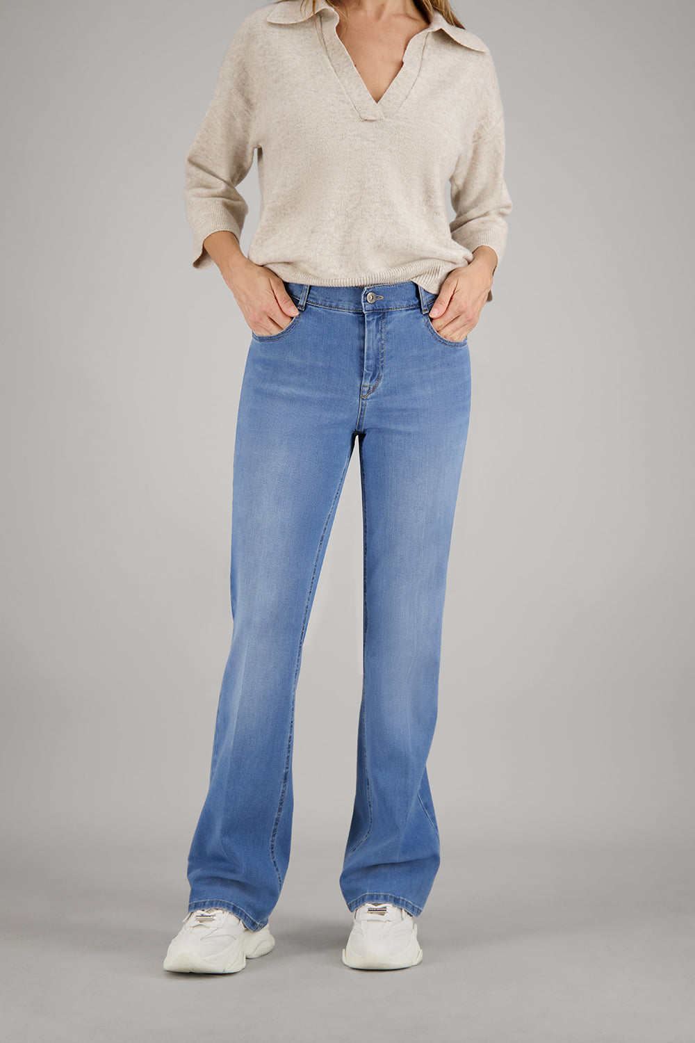 ZURI126 Jeans en stone used Jeans Gardeur