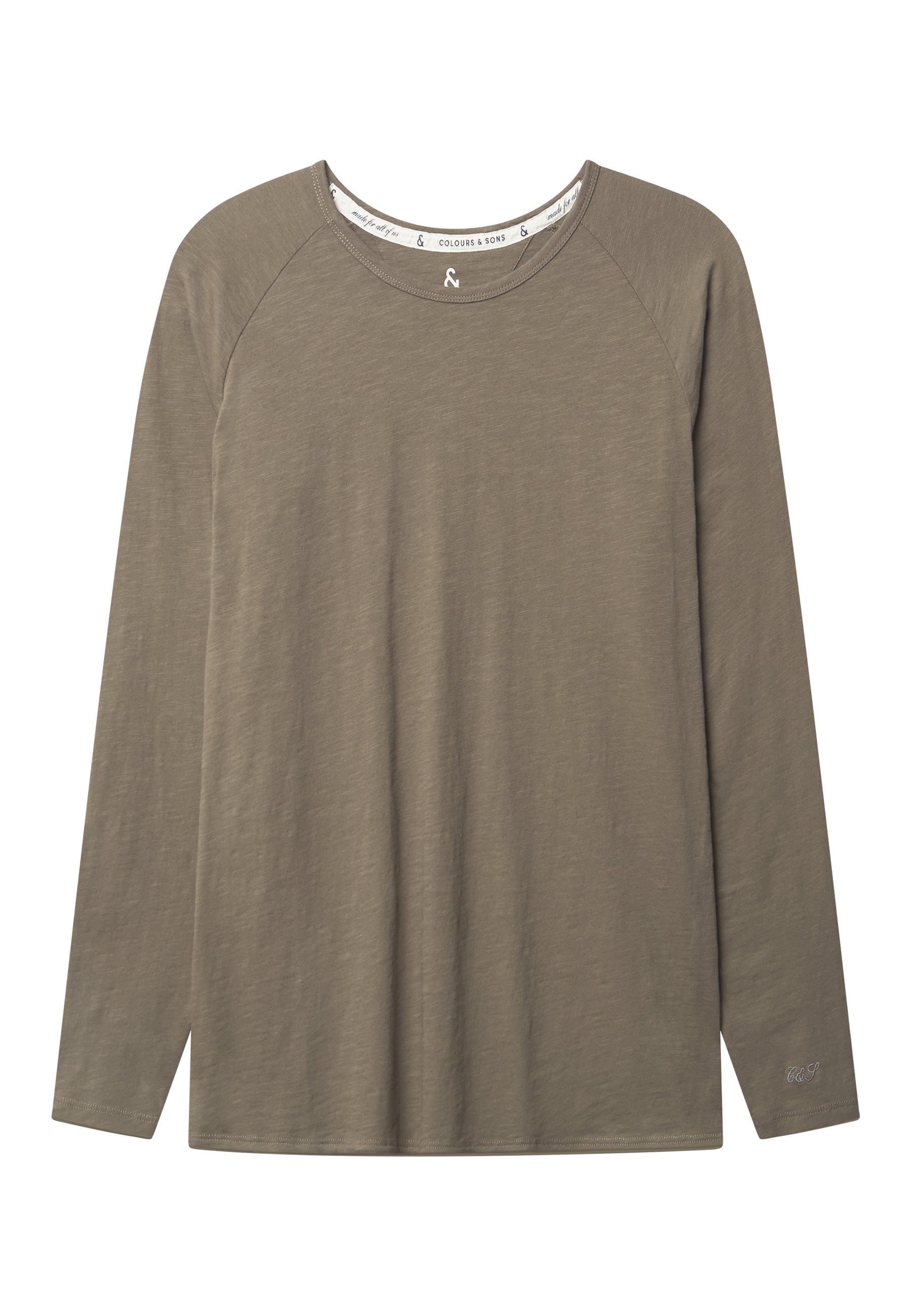 T-shirt à manches longues - Slub in Olive Chemises Colours and Sons   