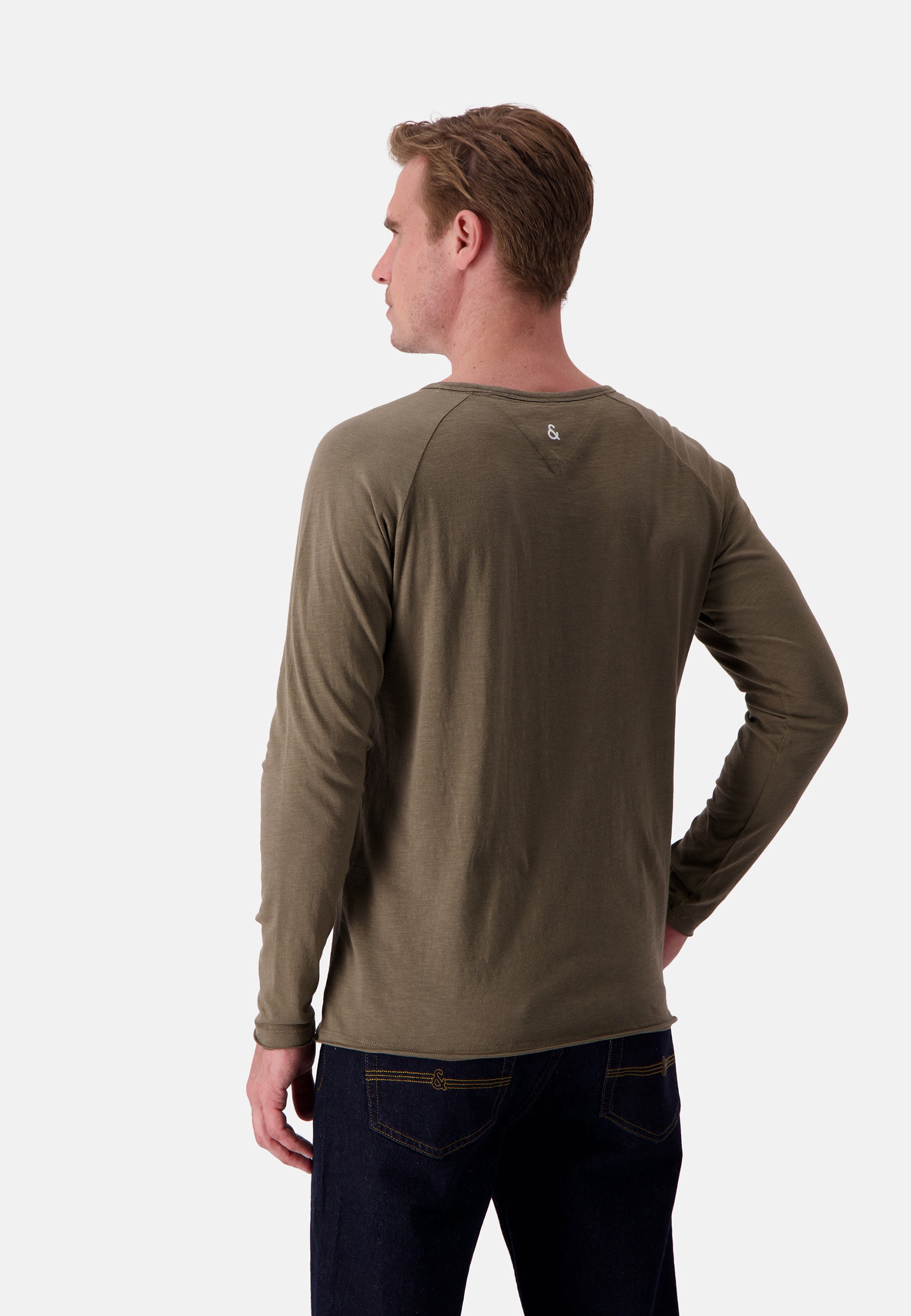 T-shirt à manches longues - Slub in Olive Chemises Colours and Sons   