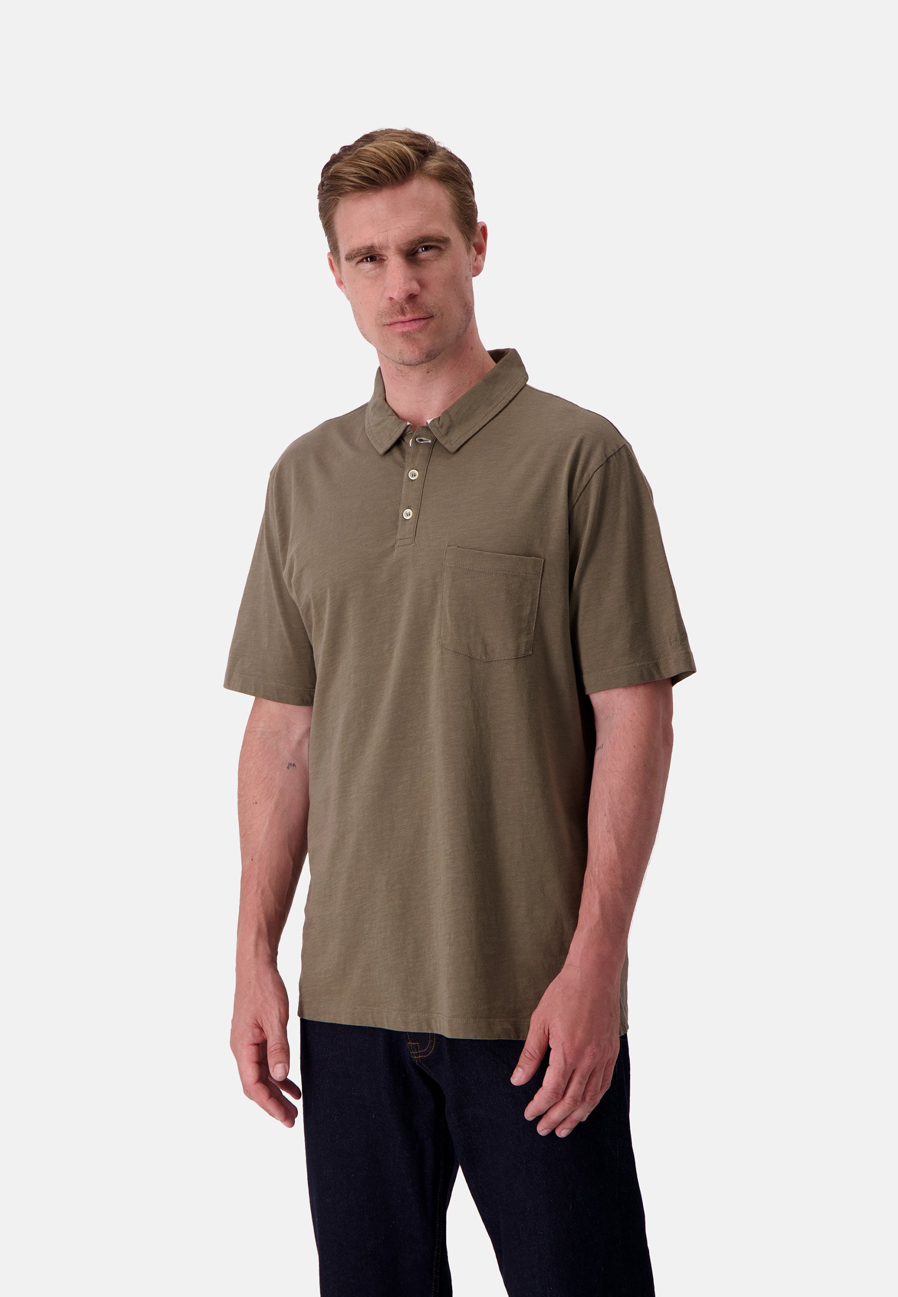 Polo Slub à Olive Polos Colours and Sons   