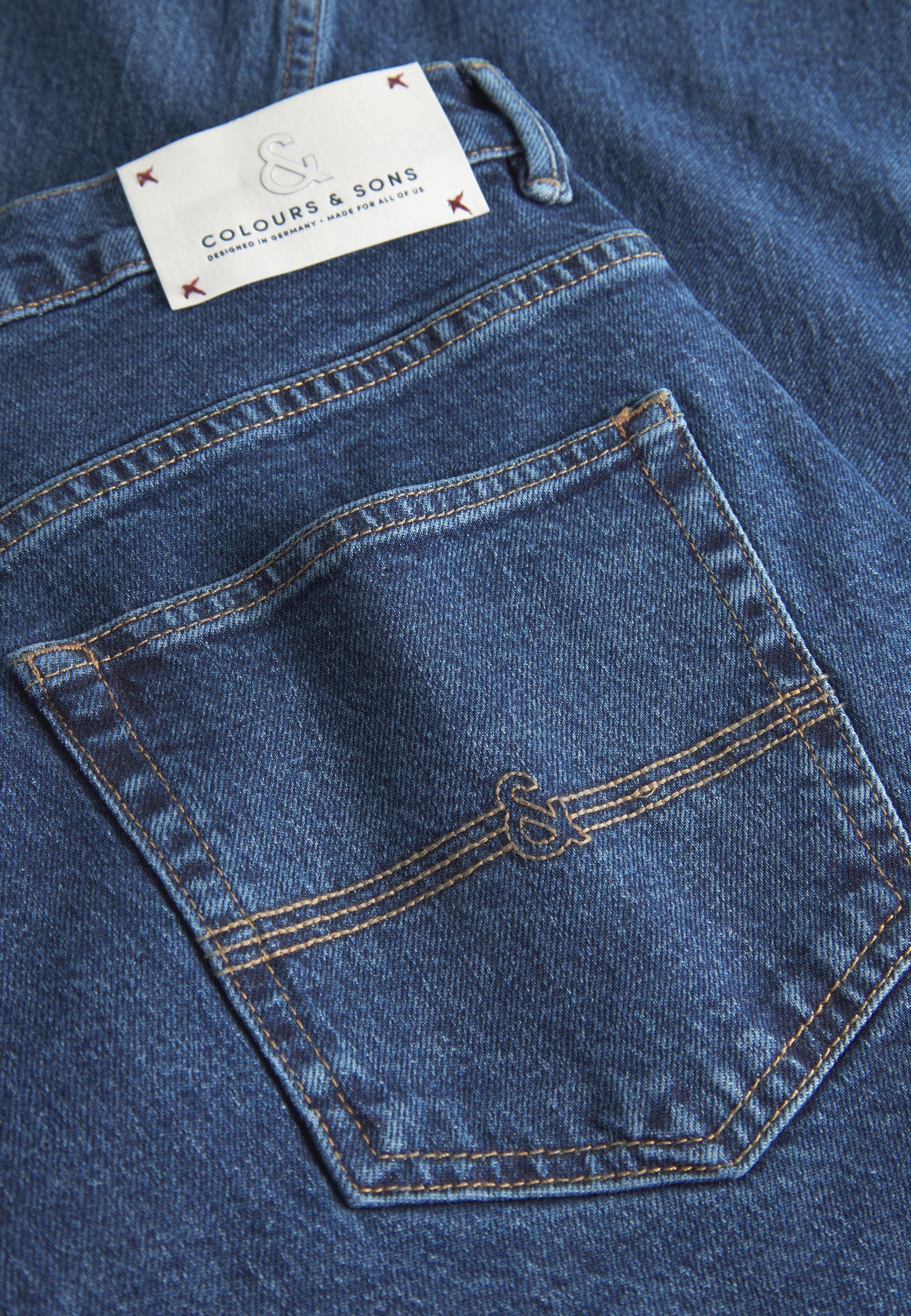 Denim Cropped en jeans bleu foncé Colours and Sons   