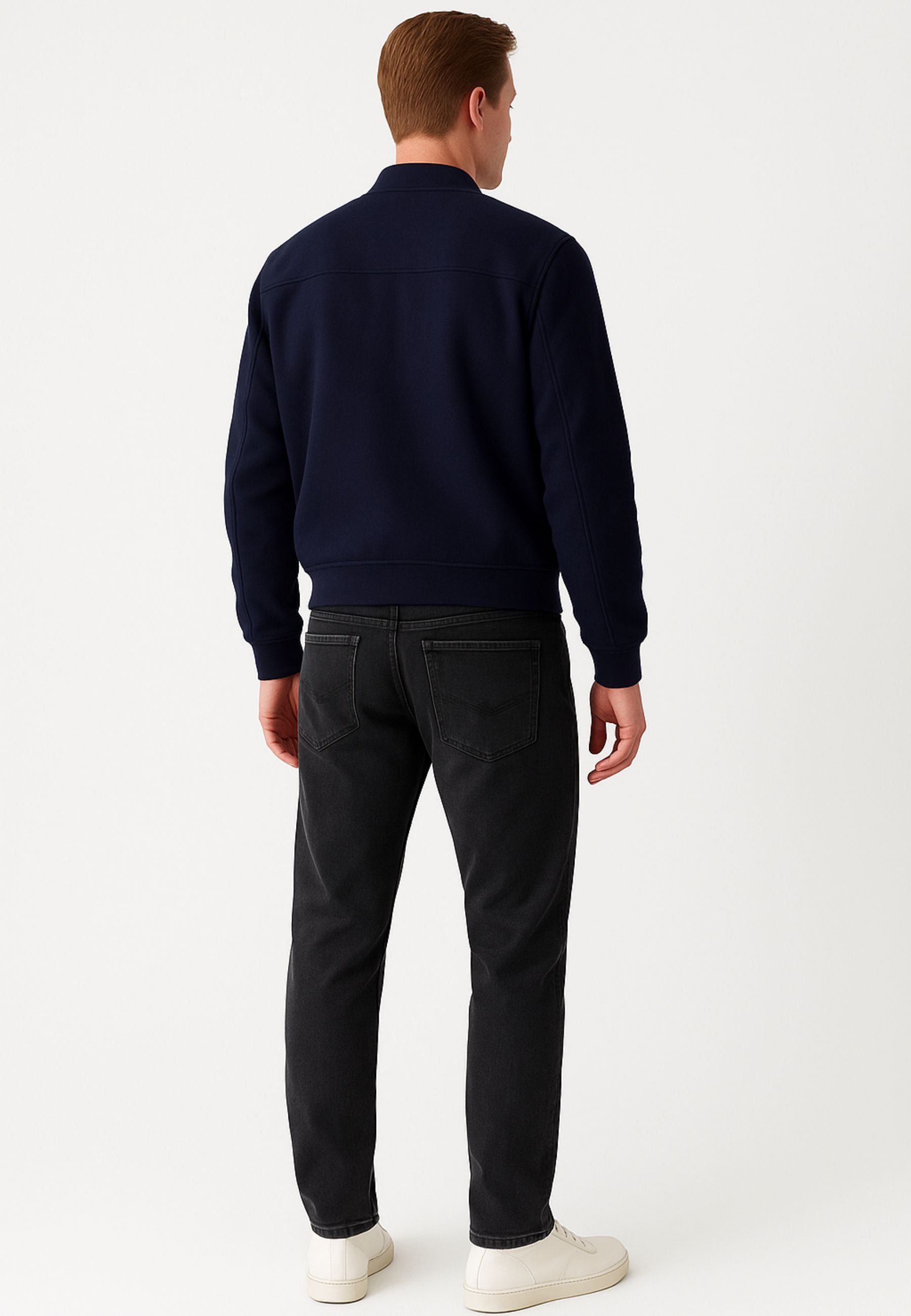 Denim cropped en noir délavé