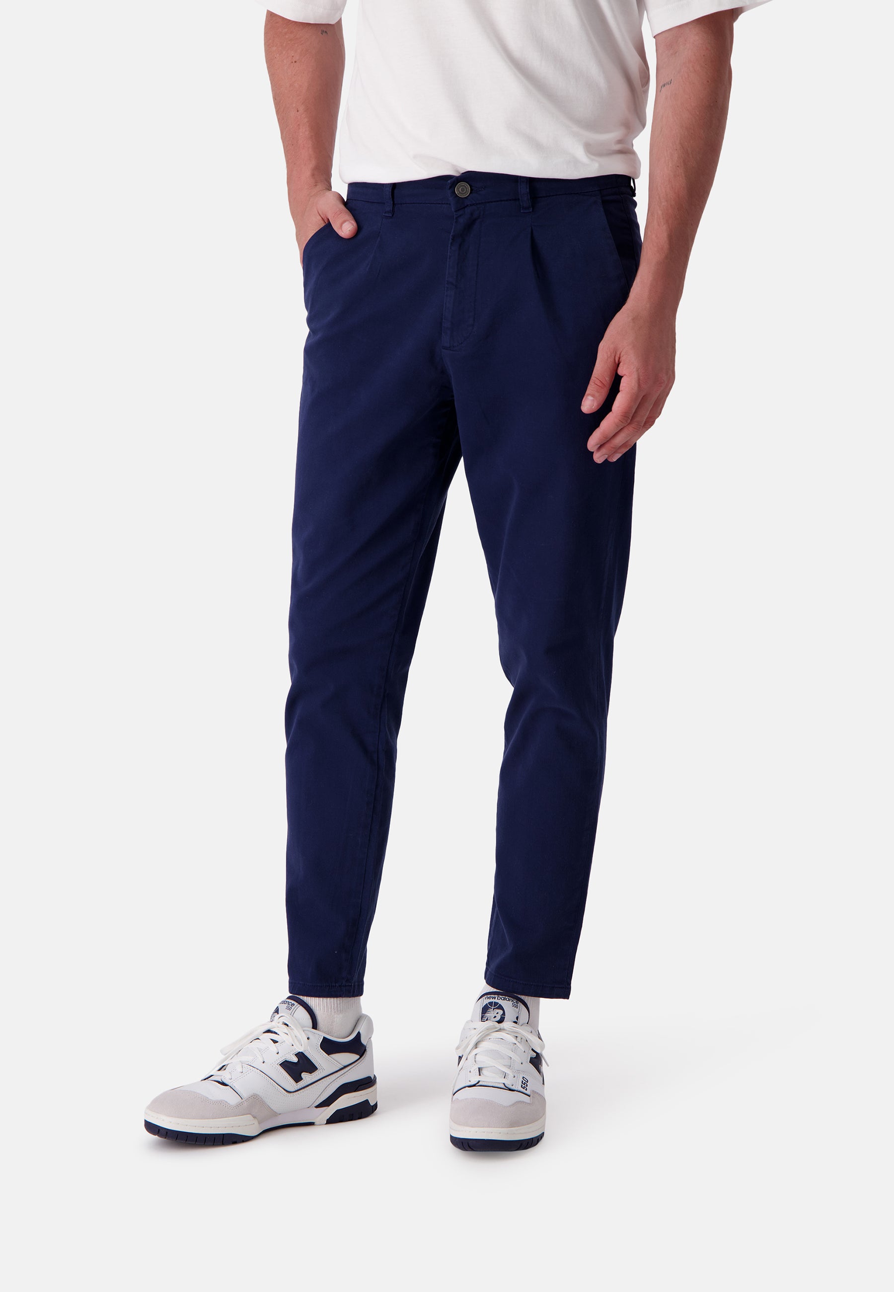 Pants-Cropped Chino in Navy Pantalons Colours and Sons   