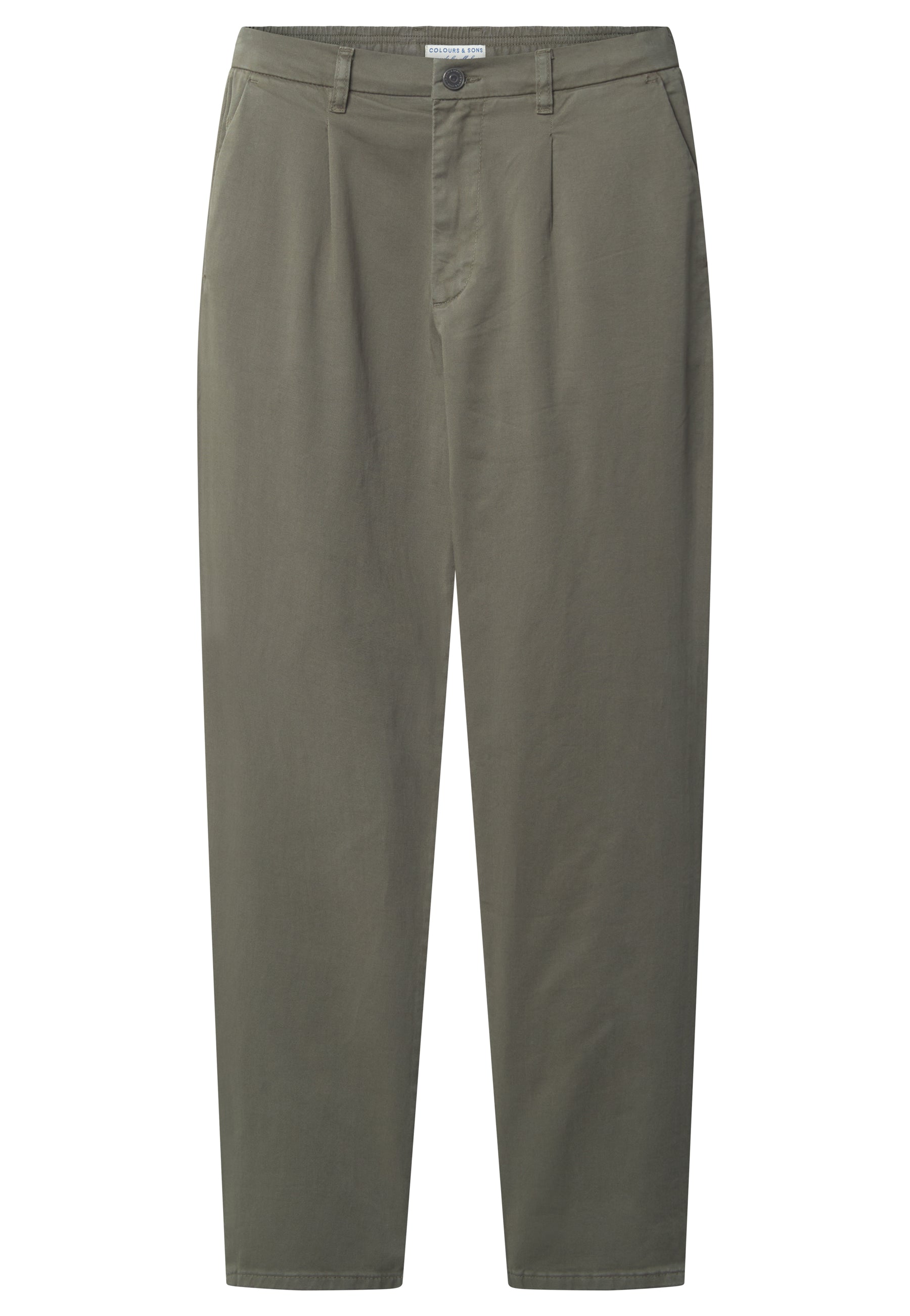 Pants-Cropped Chino en Olive Pantalon Colours and Sons   