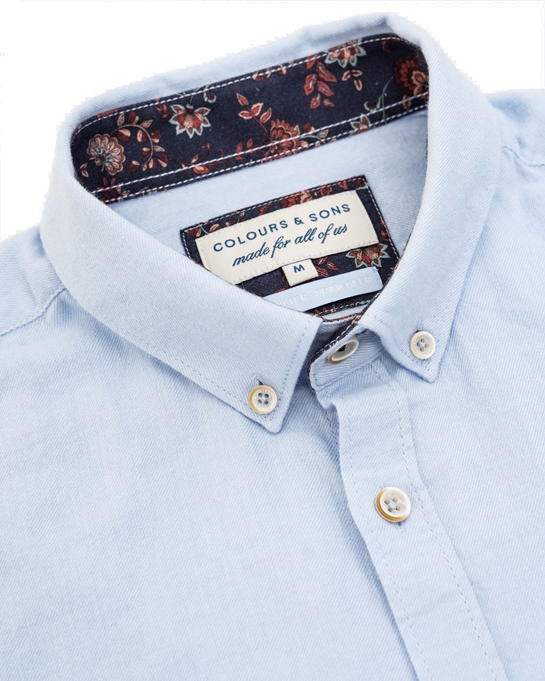 Shirt-Brushed Twill in Sky Chemises Colours and Sons   