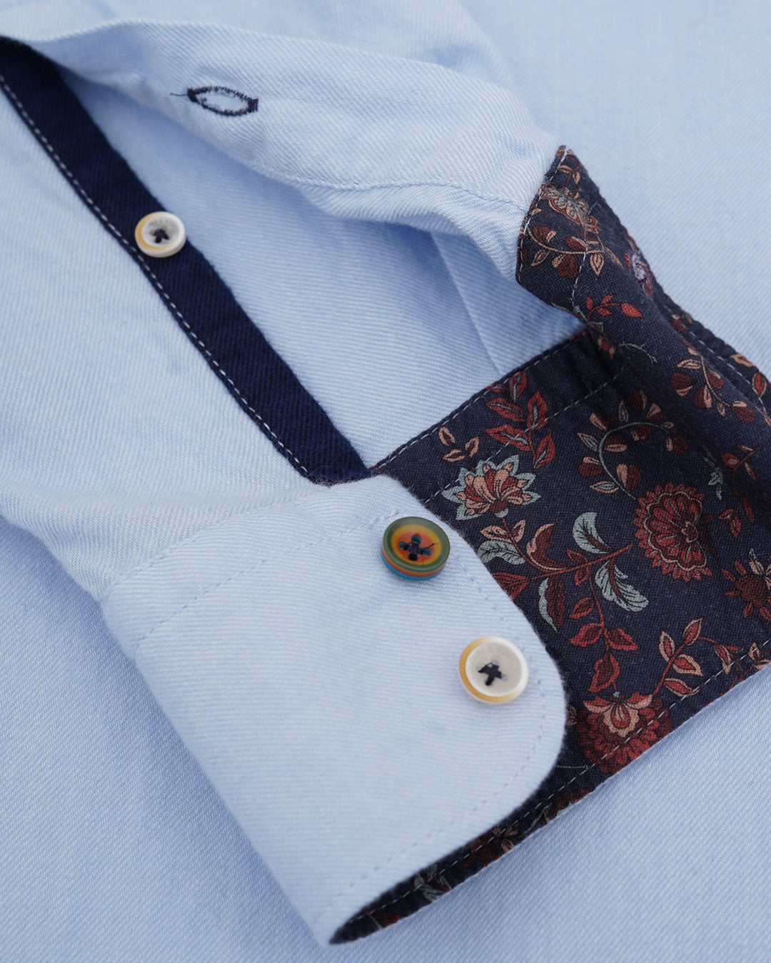 Shirt-Brushed Twill in Sky Chemises Colours and Sons   