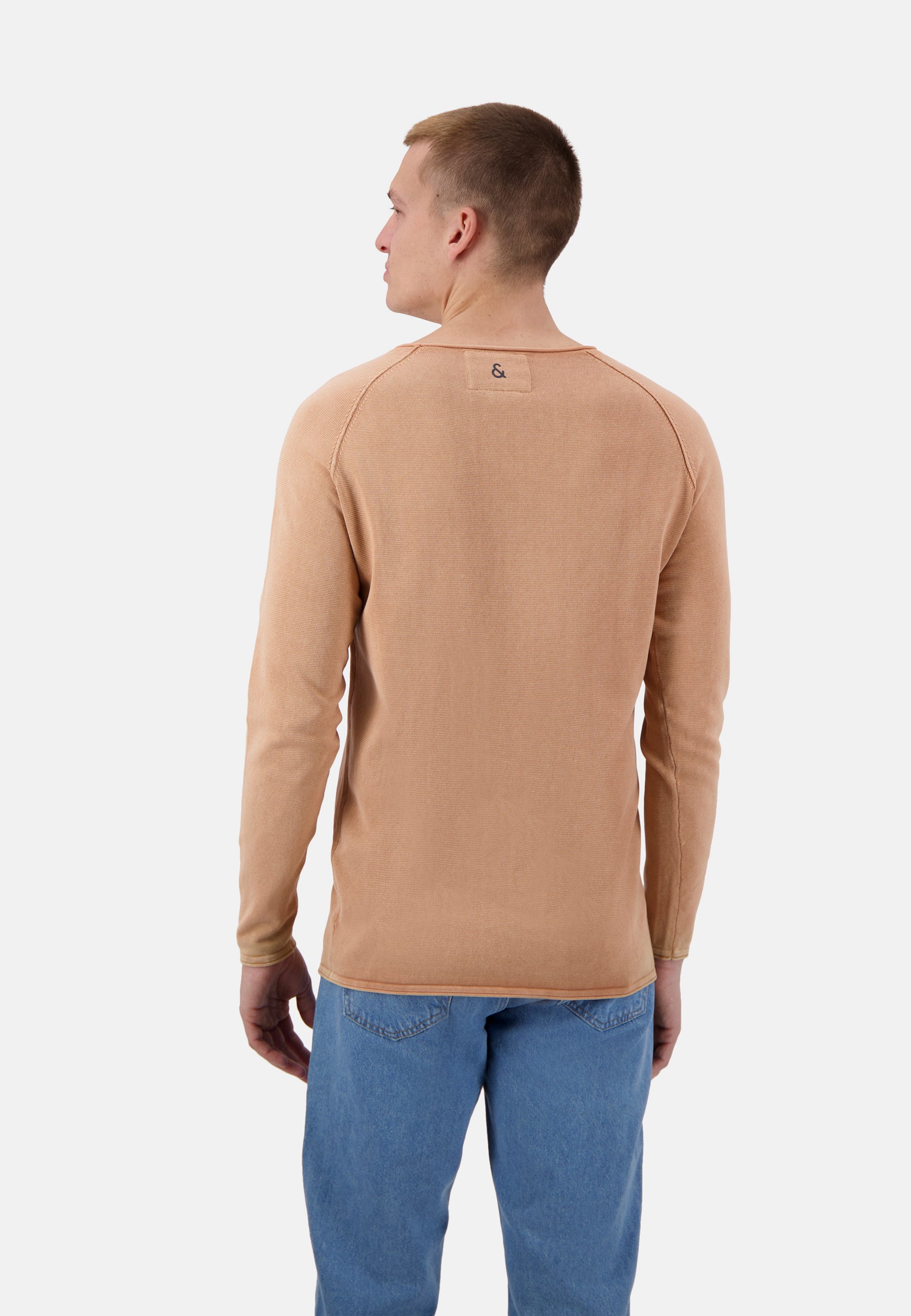 Roundneck - Pull teint en pêche Colours and Sons   