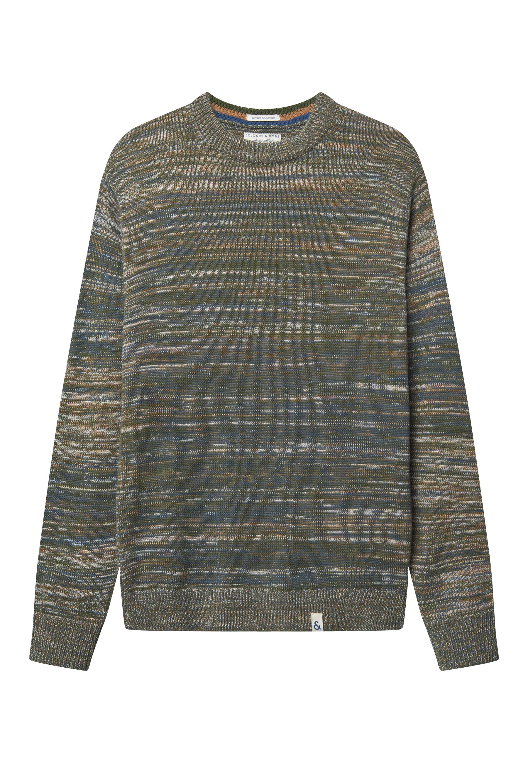 Roundneck Mouliné en pull-over en mouliné yucca Colours and Sons   