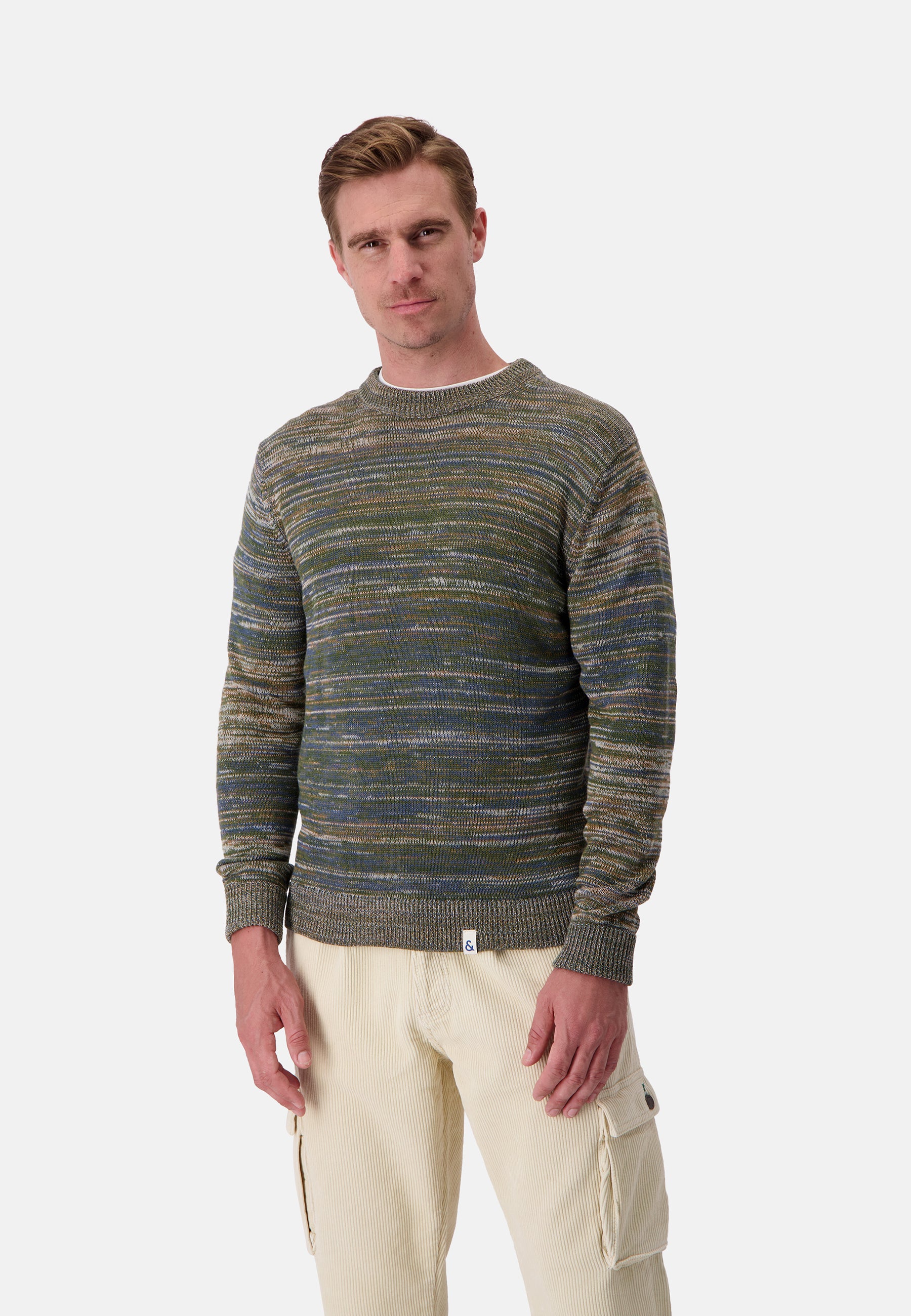 Roundneck Mouliné en pull-over en mouliné yucca Colours and Sons   