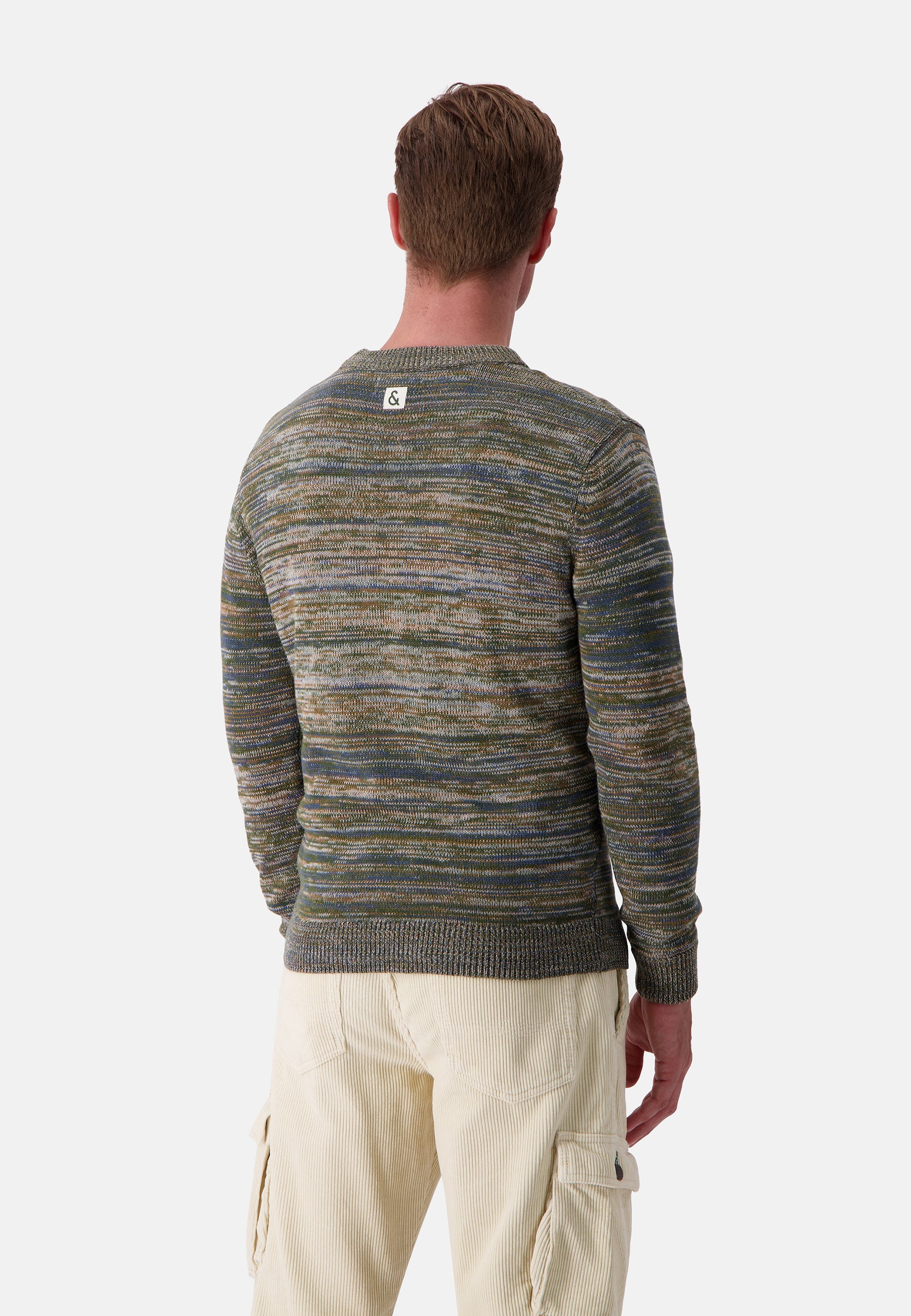 Roundneck Mouliné en pull-over en mouliné yucca Colours and Sons   