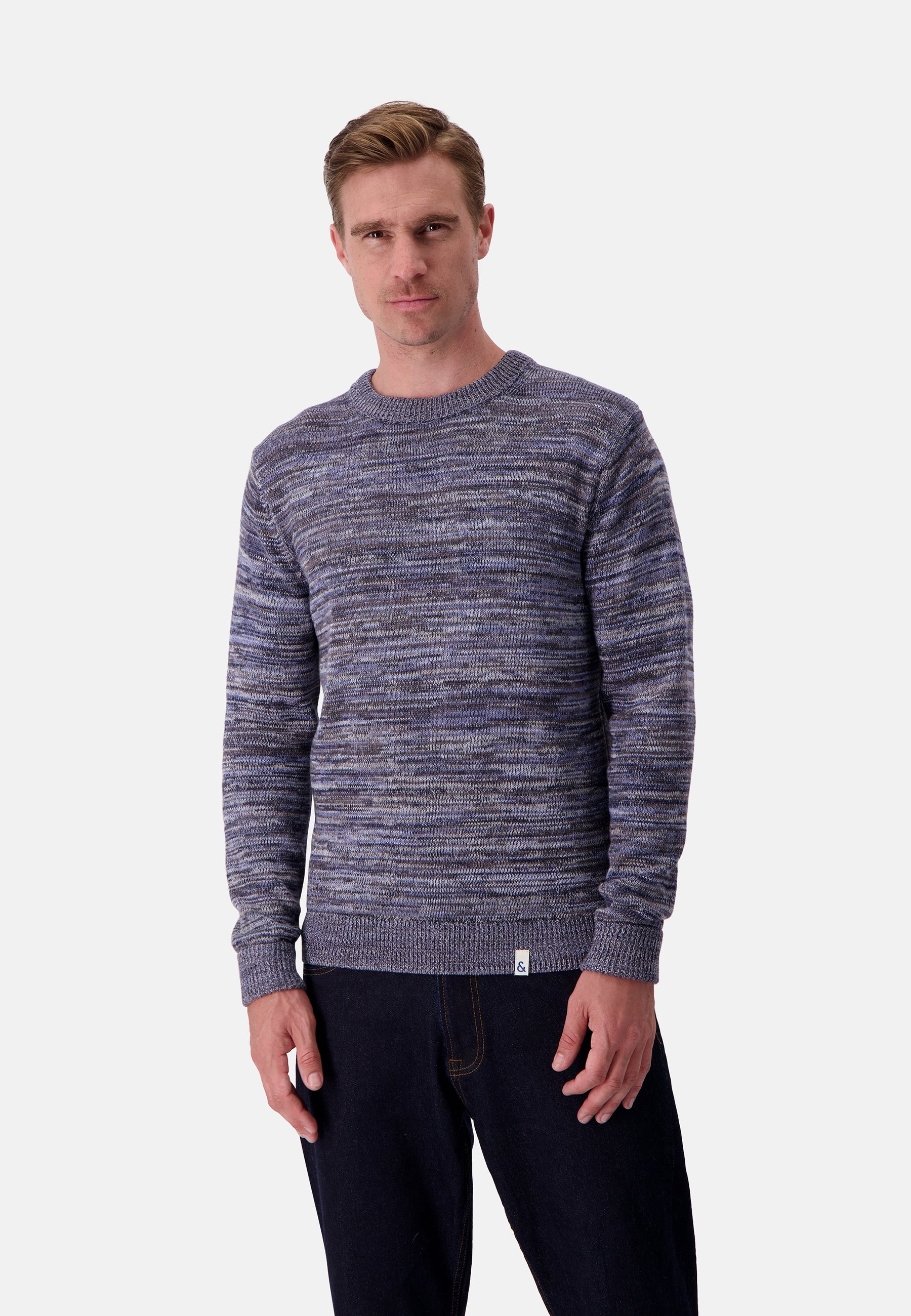 Roundneck Mouliné en pierre Pull en mouliné Colours and Sons   