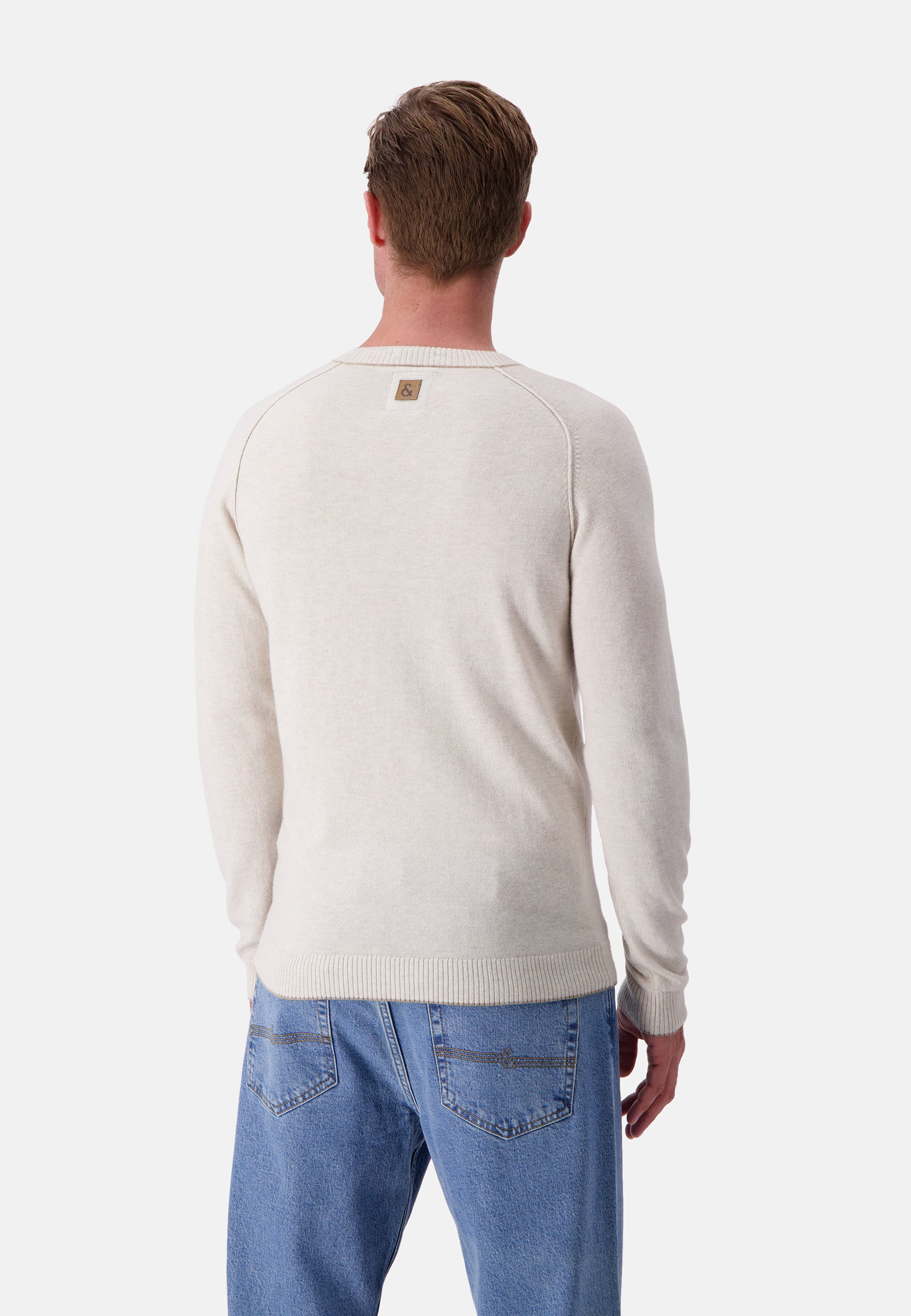 Roundneck Merino Blend in Offwhite Pullover Colours and Sons   