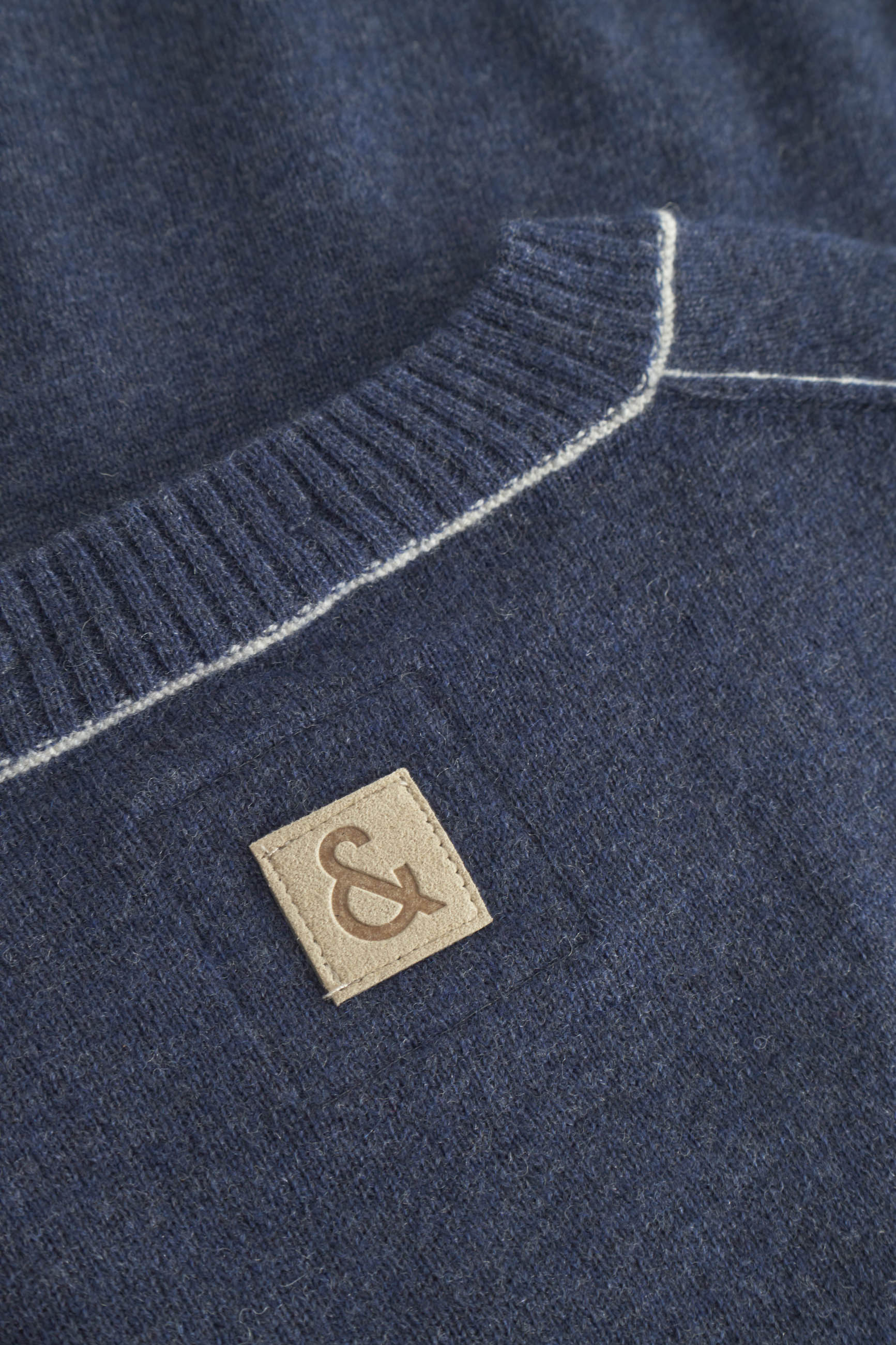 Roundneck Merino Blend in Navy Pullover Colours and Sons   