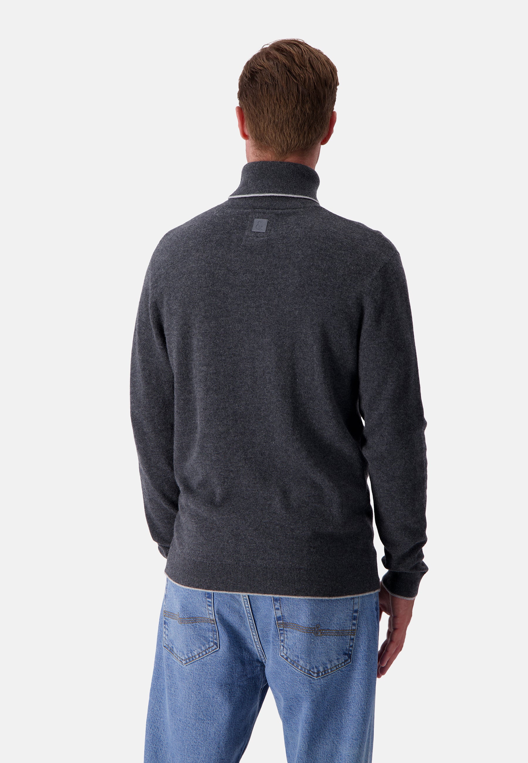 Turtleneck Merino Blend in Anthracite Pullover Colours and Sons   