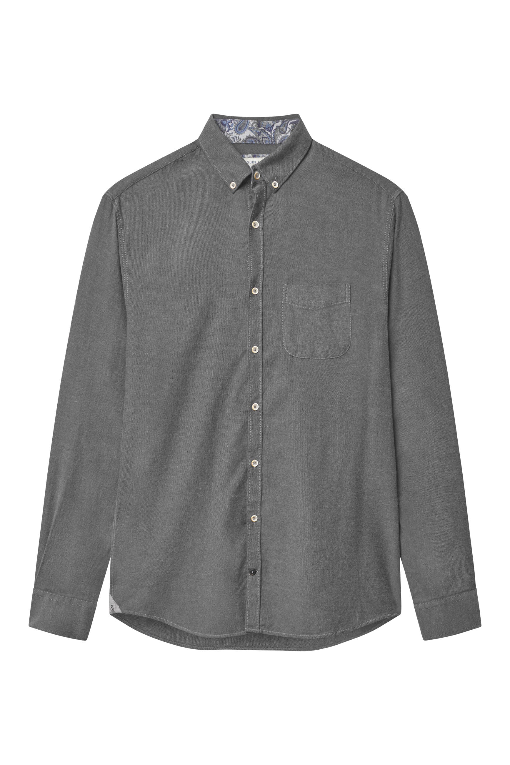 Shirt Brushed Twill in Anthracite Chemises Colours and Sons   