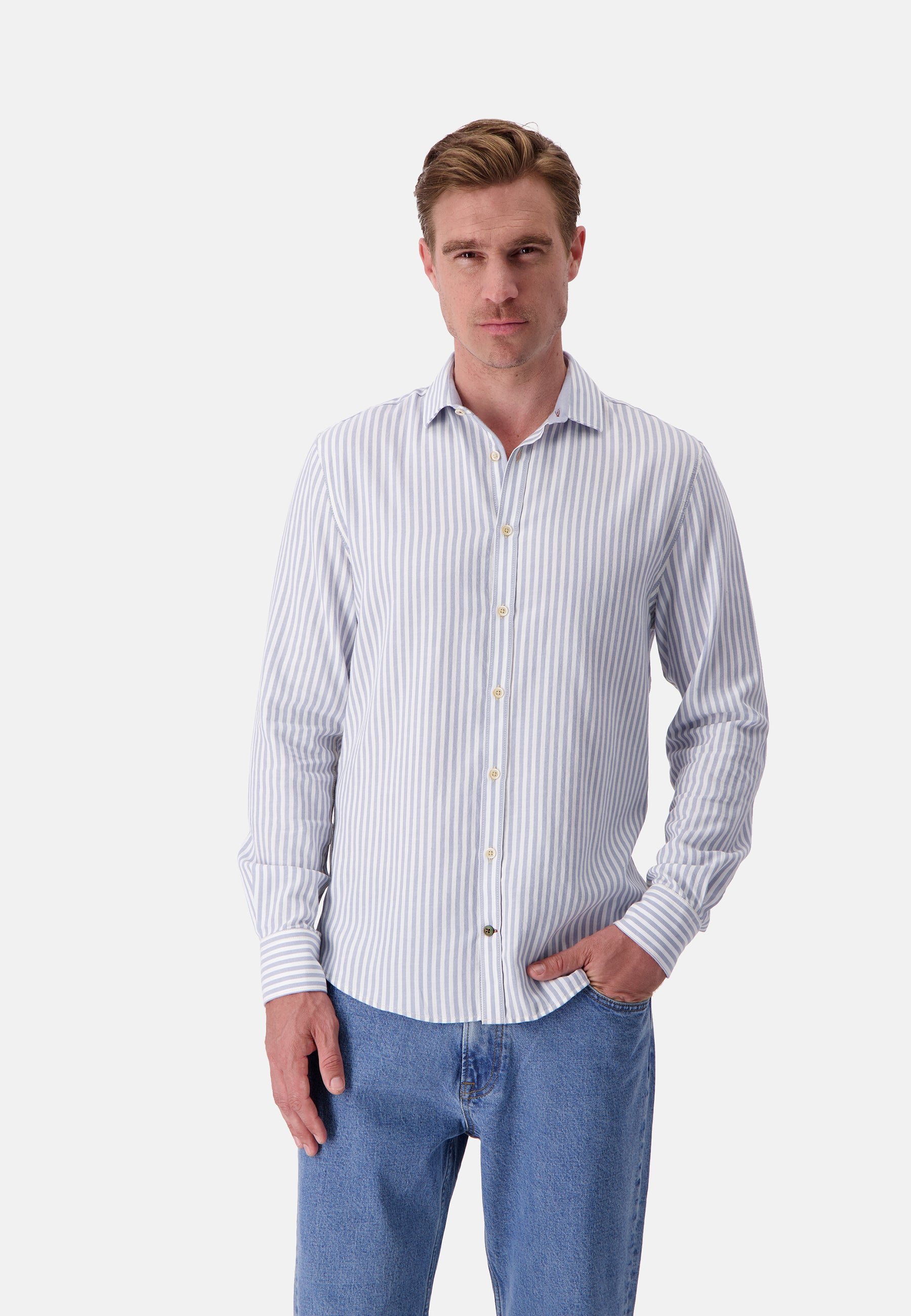 Chemise Brushed Twill Stripes dans Chemises Lake Stripes Colours and Sons   